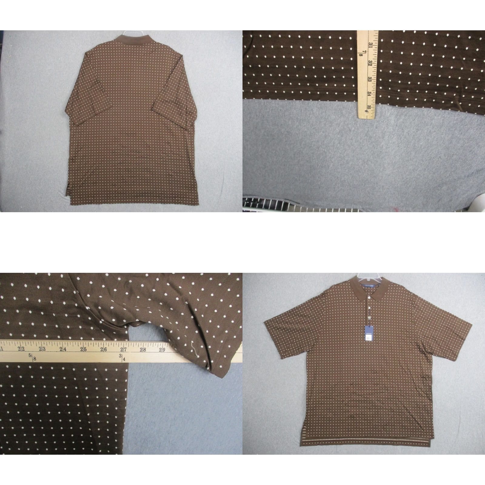 Polo Ralph Lauren Polo Ralph Lauren Polo Shirt Mens 2XL Brown Polka Dot Pima Golf Bel Air Size US XXL / EU 58 / 5 - 8 Thumbnail