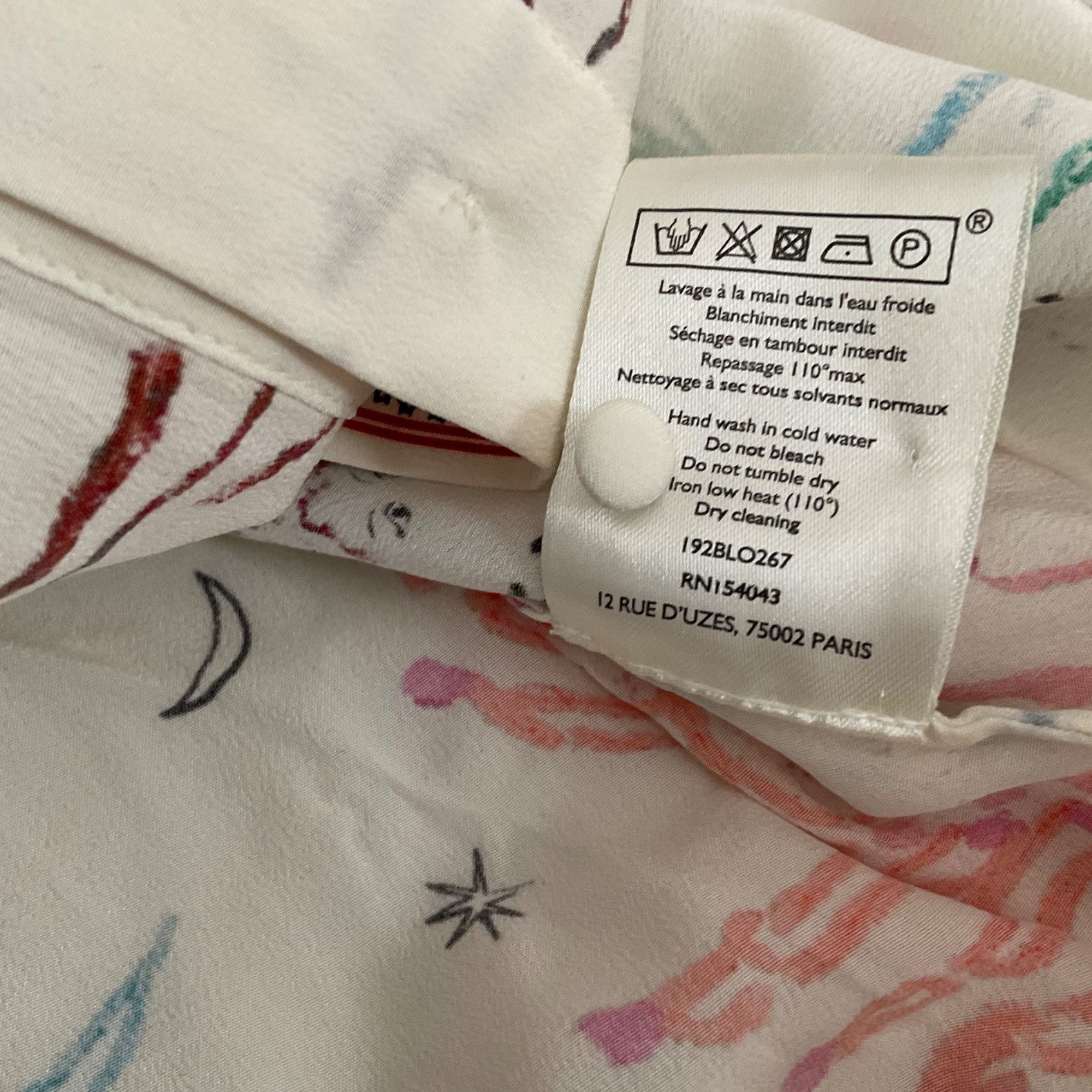 Sezane RARE Sezane Ann silk shirt zodiac multicolor pink blue red Size M / US 6-8 / IT 42-44 - 5 Thumbnail