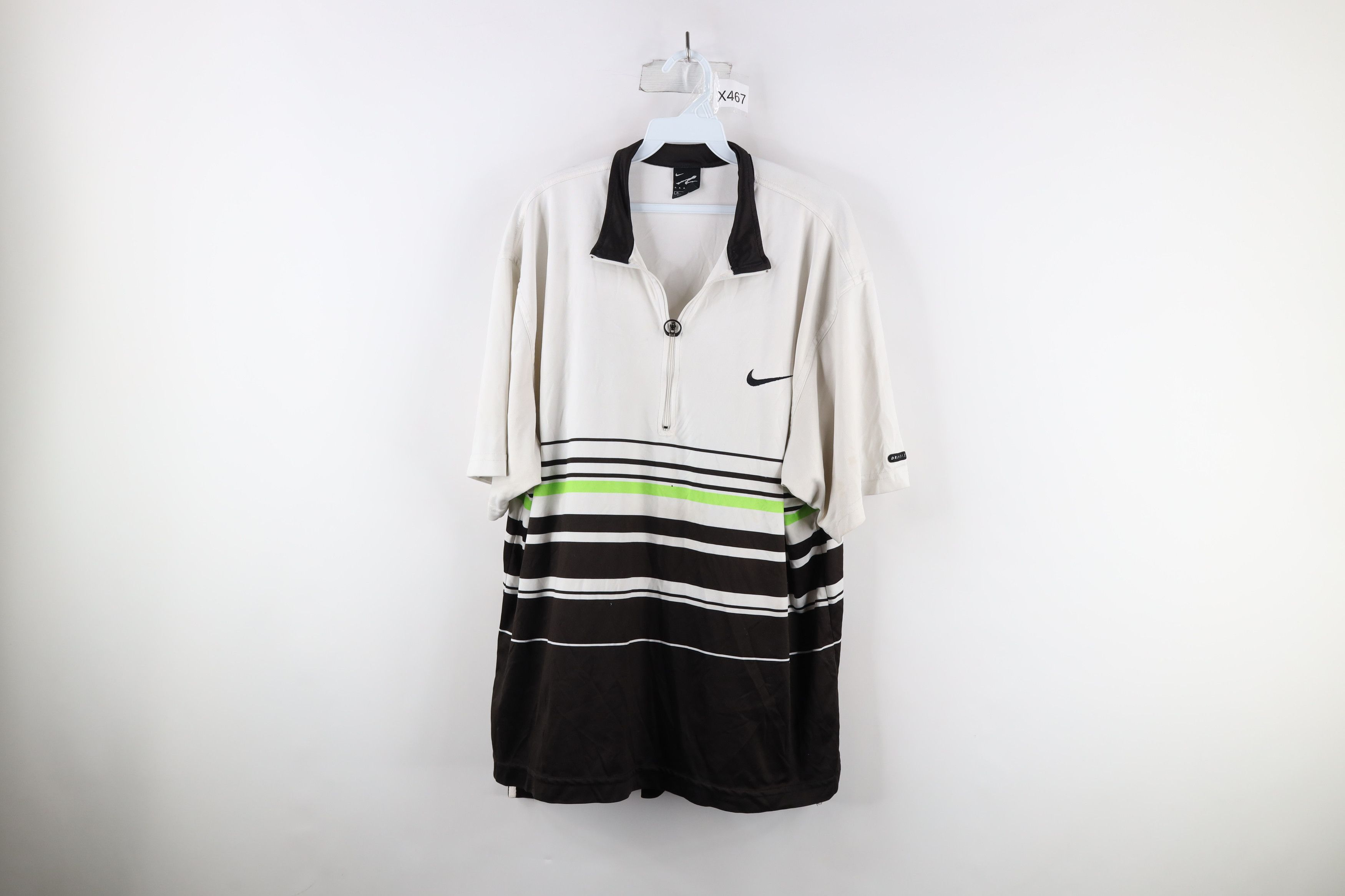 Vintage 90s Nike Andre Agassi Half Zip Tennis Polo USA