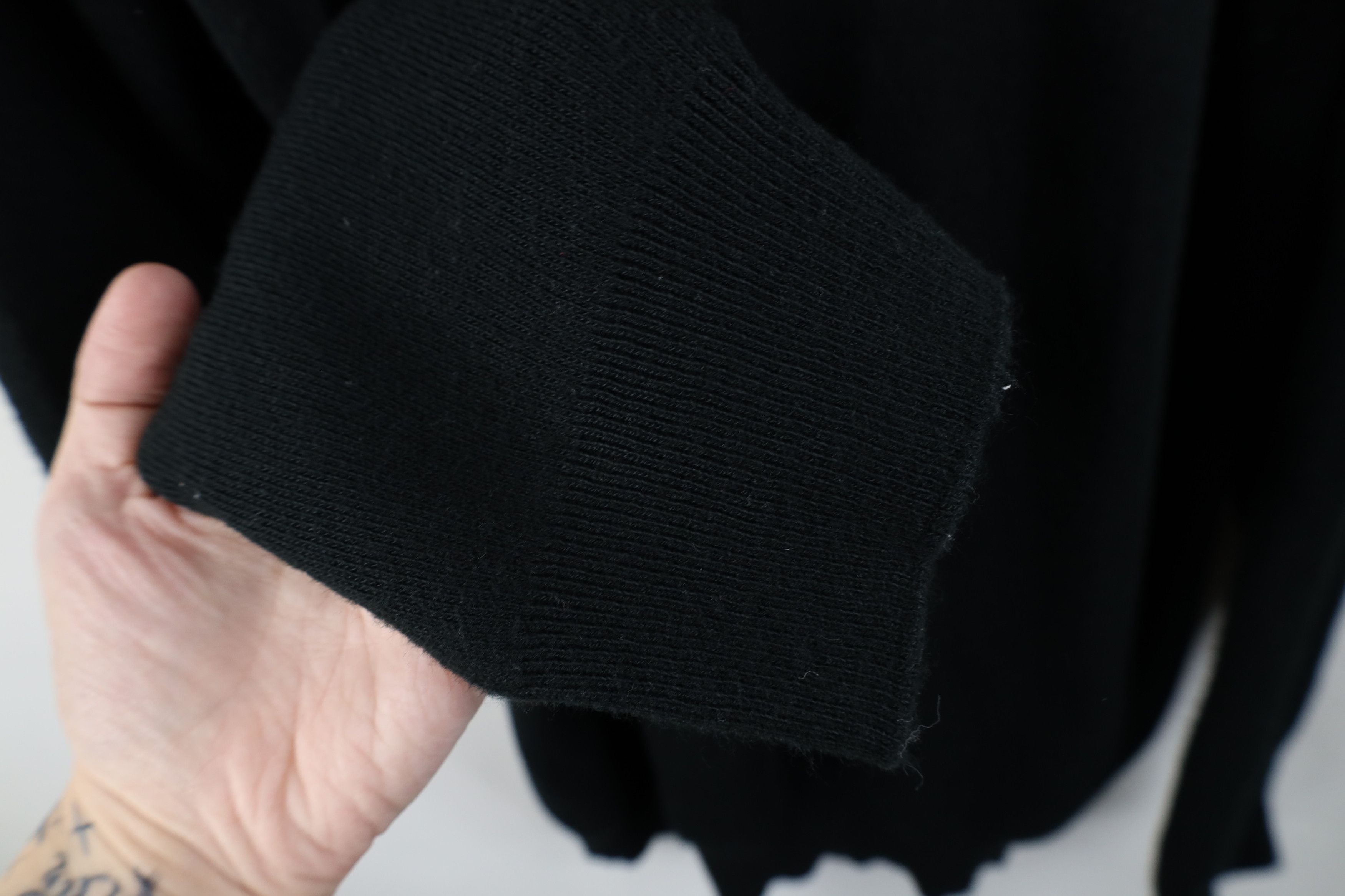 Vintage Vintage 90s Streetwear Blank Knit V-Neck Sweater Black USA Size US XXL / EU 58 / 5 - 5 Thumbnail