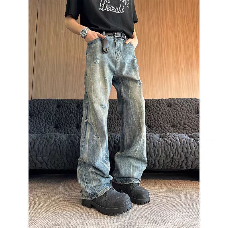 Designer × Jean × Vintage Washed Street Hip Hop Y2K Micro Flare Jeans Size US 34 / EU 50 - 4 Thumbnail