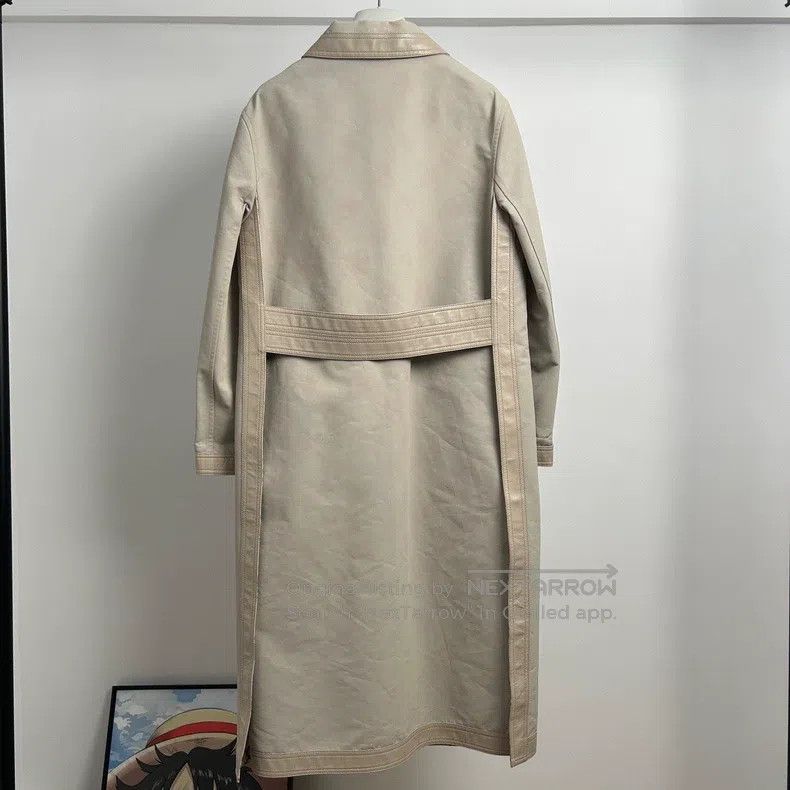 Hermes Hermes Beige Lapel Long Coat Size XXS / US 00 / IT 34 - 3 Thumbnail