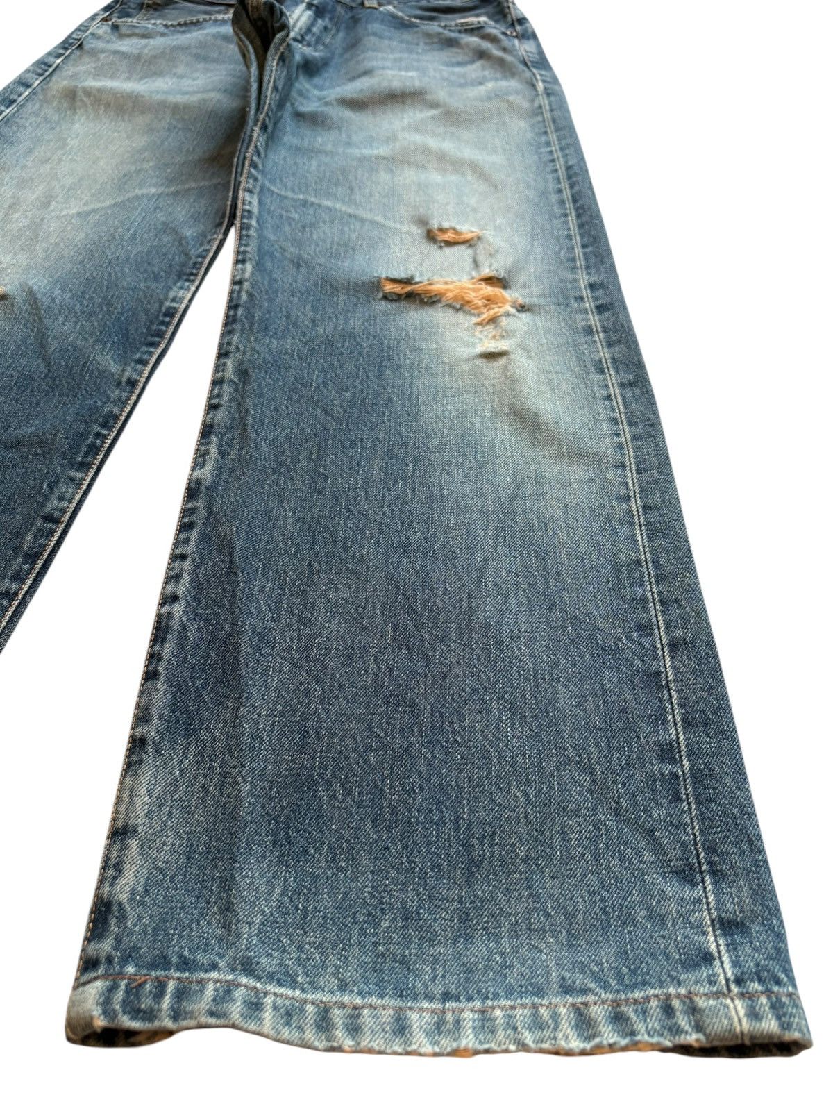 Edwin × Japanese Brand Vintage Japanese Edwin 505x Selvedge Mud Wash Baggy Jeans Size US 31 - 8 Thumbnail