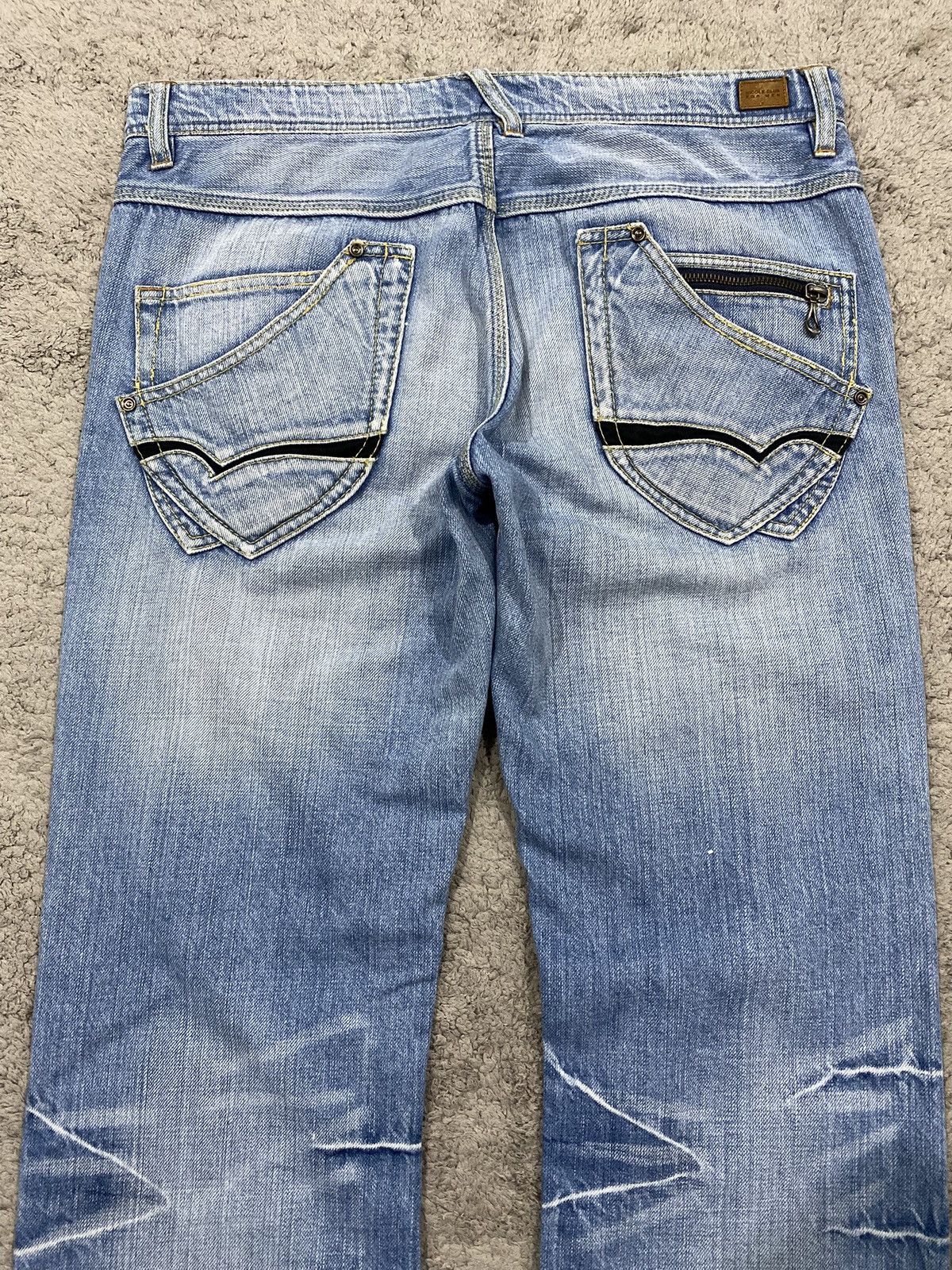 If Six Was Nine Nicole Club For Men Flared Studded Punk Style Jeans Denim Size US 34 / EU 50 - 10 Thumbnail