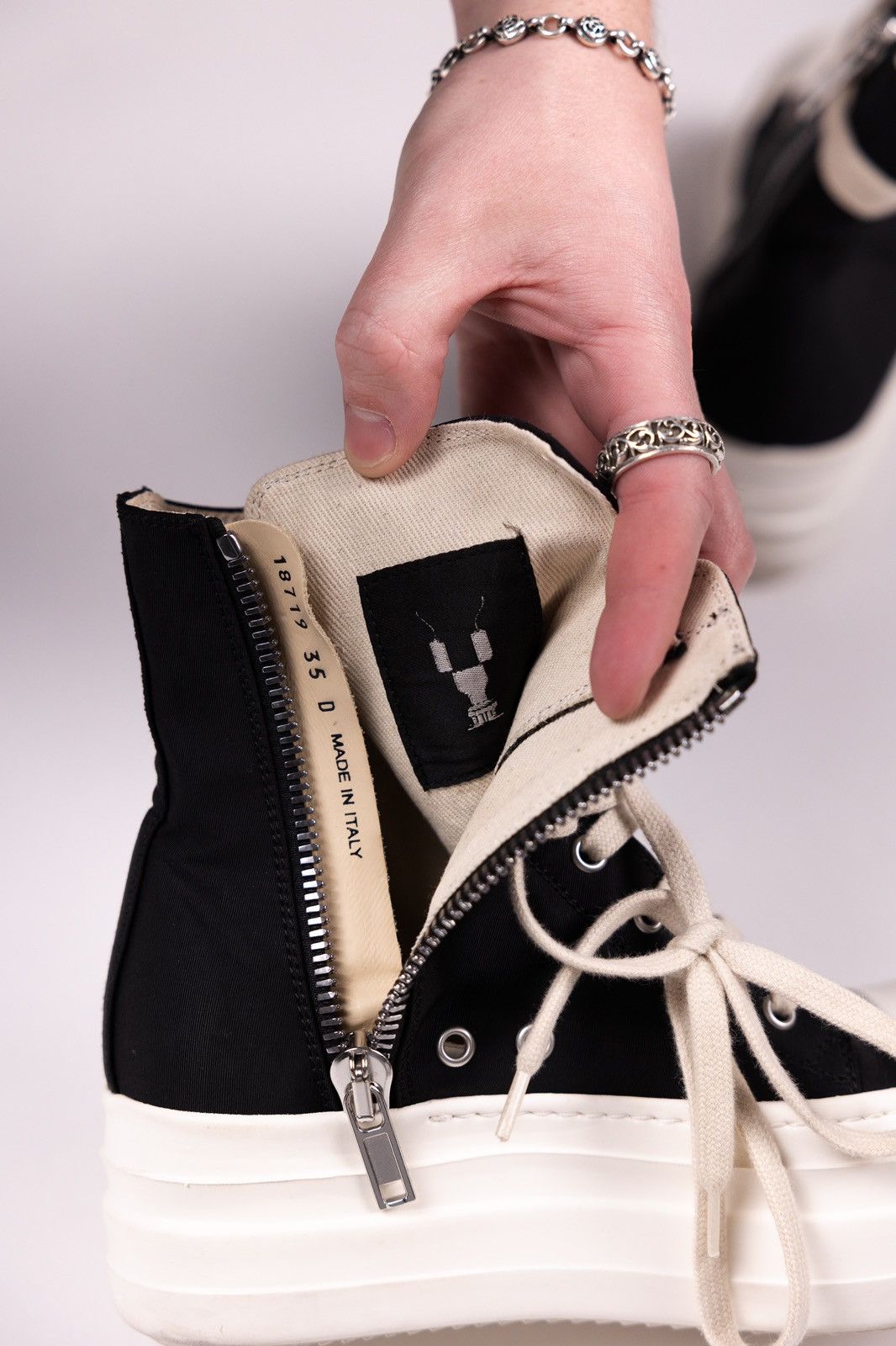 Rick Owens × Rick Owens Drkshdw Rick Owens DRKSHDW Platform High Top Sneakers Size US 5 / IT 35 - 13 Thumbnail