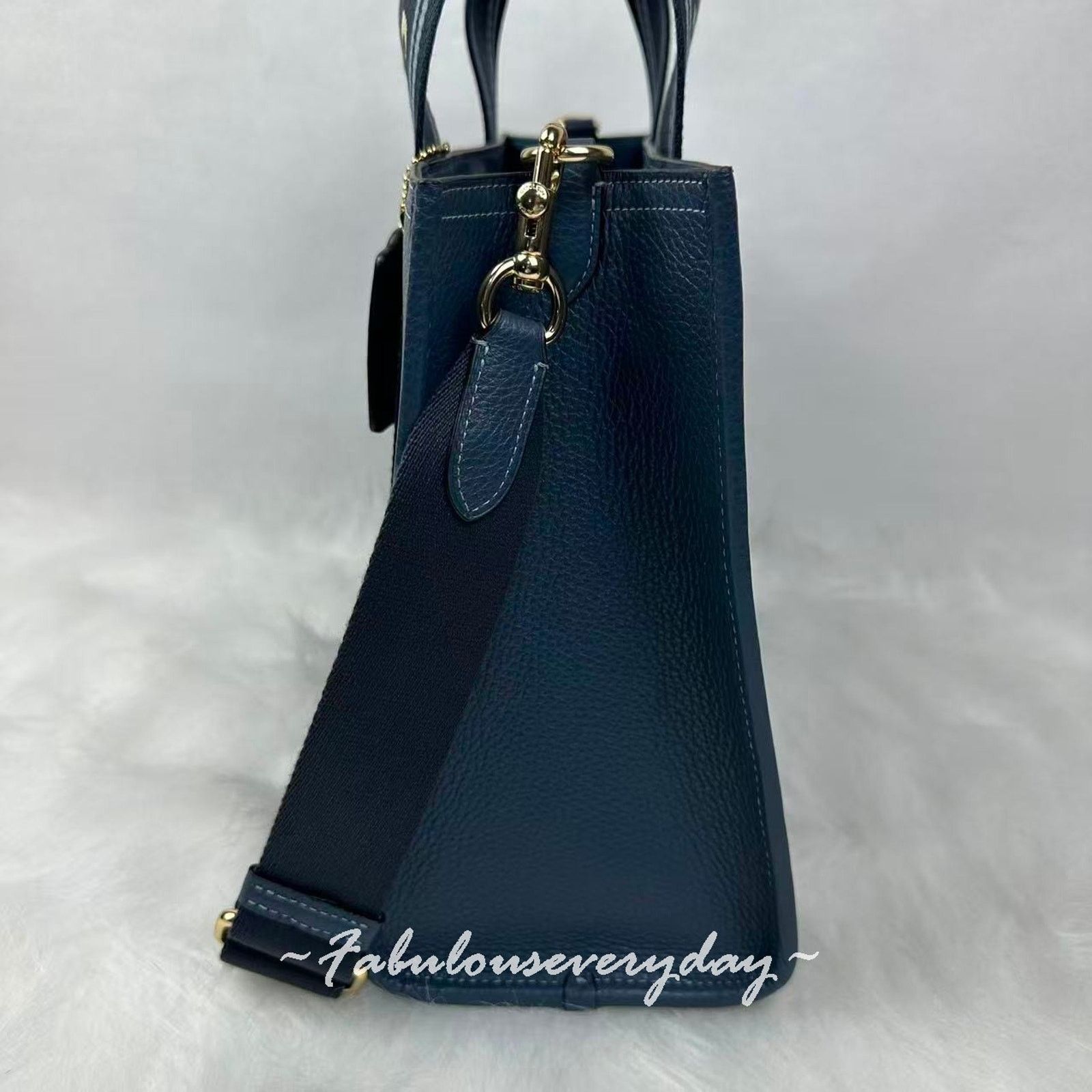 Coach Coach Smith Tote Bag Crossbody In Leather/Silver/Denim Size ONE SIZE - 2 Thumbnail
