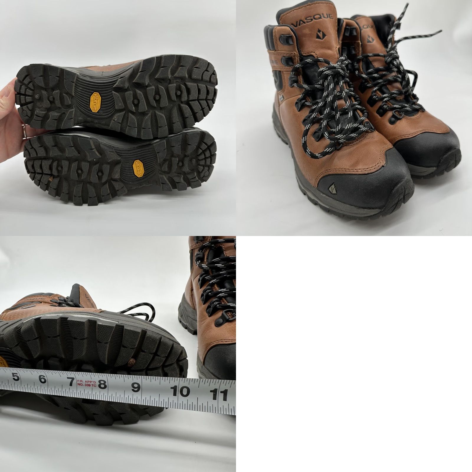 Vasque Vasque Womens Hiking Boots 6M Brown Leather Gore-Tex Vibram Waterproof Ankle Bootie Size US 6 / IT 36 - 8 Thumbnail