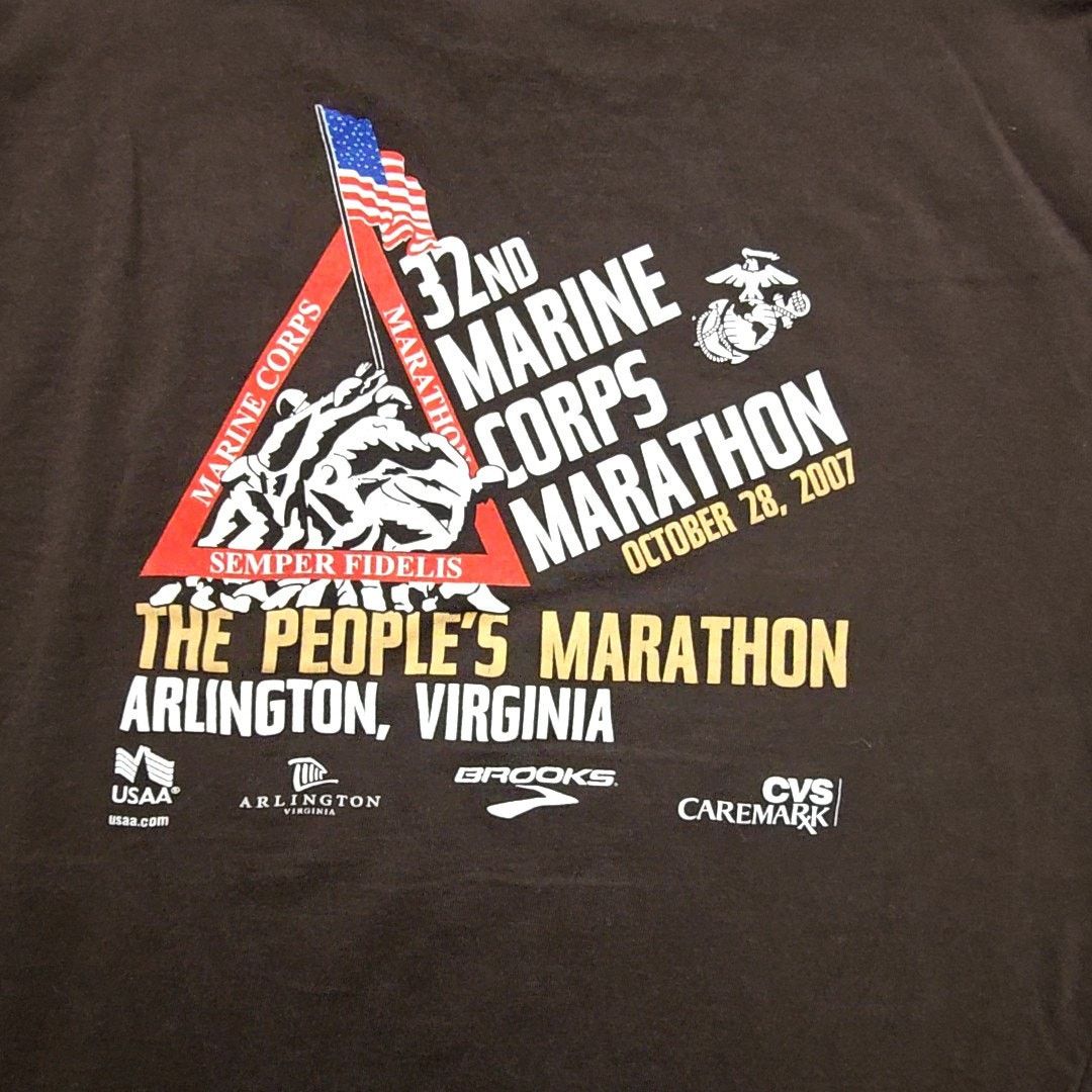 Other Marine Corps Marathon Brown Long Sleeve Embroidered M Tee Size US M / EU 48-50 / 2 - 8 Thumbnail