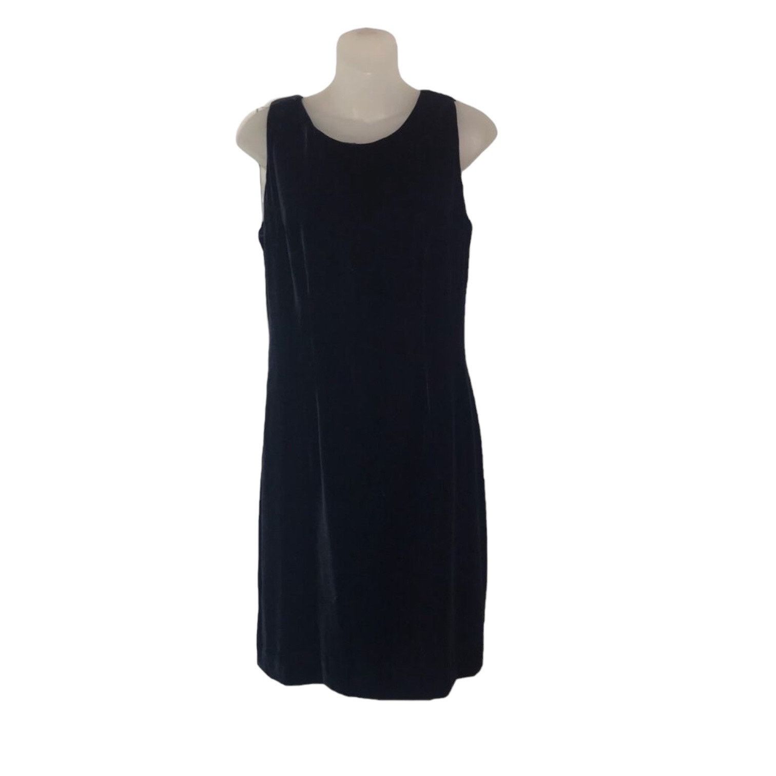 Vintage VTG Theomiles black velvet silk blend cocktail dress Size M / US 6-8 / IT 42-44 - 2 Thumbnail