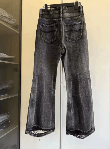Jean Washed Stacked Flare Jeans, Opium Jeans Size US 32 / EU 48 - 3 Thumbnail