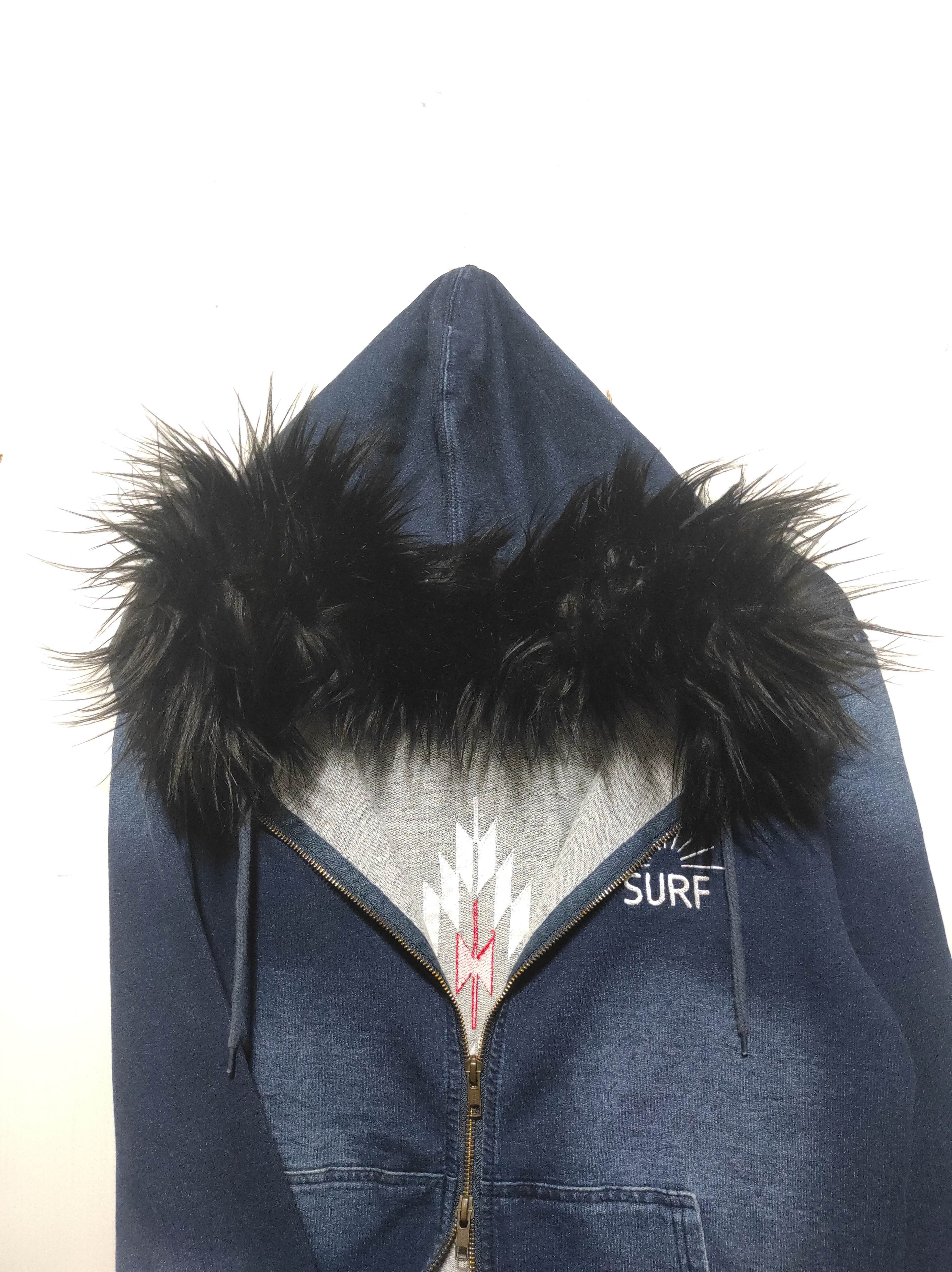 Hysteric Glamour Roshell Denim Double Zip Fur Hoodie i6w9 LGB style Size US M / EU 48-50 / 2 - 9 Thumbnail