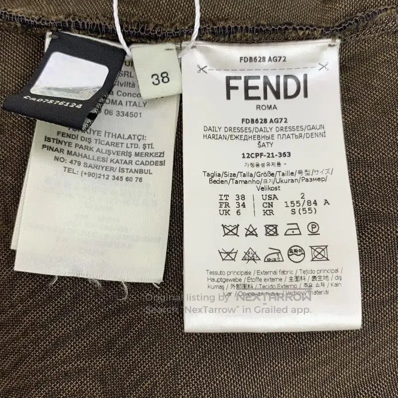 Fendi Fendi Brown Long Sleeve Dress Size S . Size S / US 4 / IT 40 - 7 Thumbnail