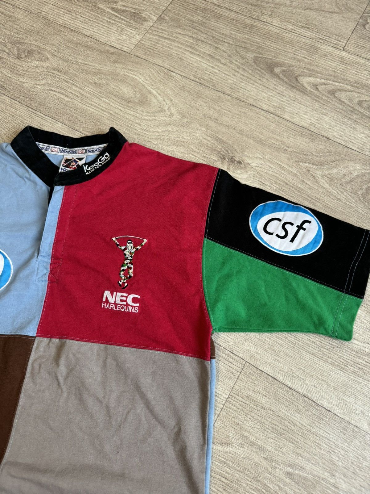 Canterbury of New Zealand 🔷Vintage Rugby Shirt KooGa Harlequins🔷 Size US M / EU 48-50 / 2 - 3 Thumbnail