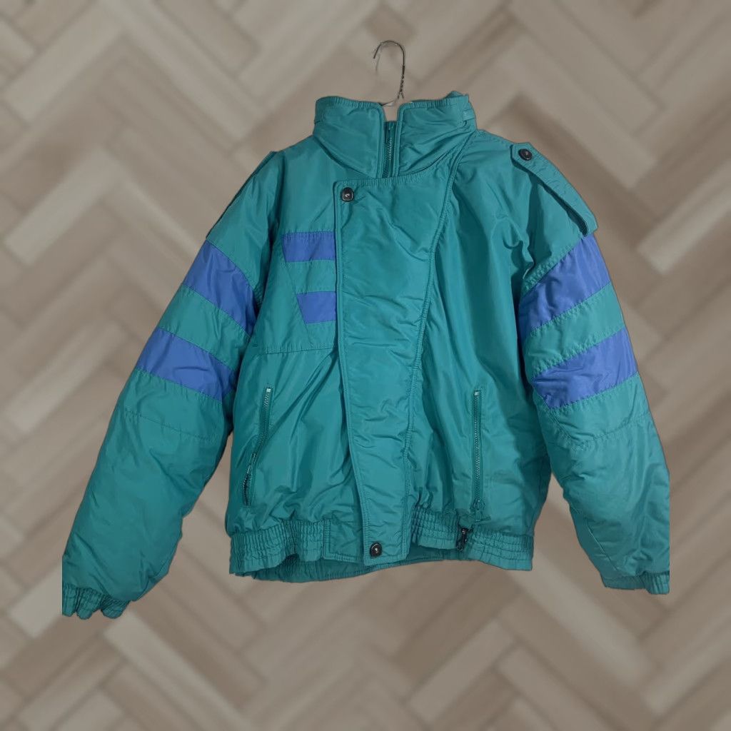 Vintage VINTAGE Sportime Actionwear Puffer Jacket Unisex Adults Size L Teal 90s Full Zip Size US L / EU 52-54 / 3 - 1 Thumbnail