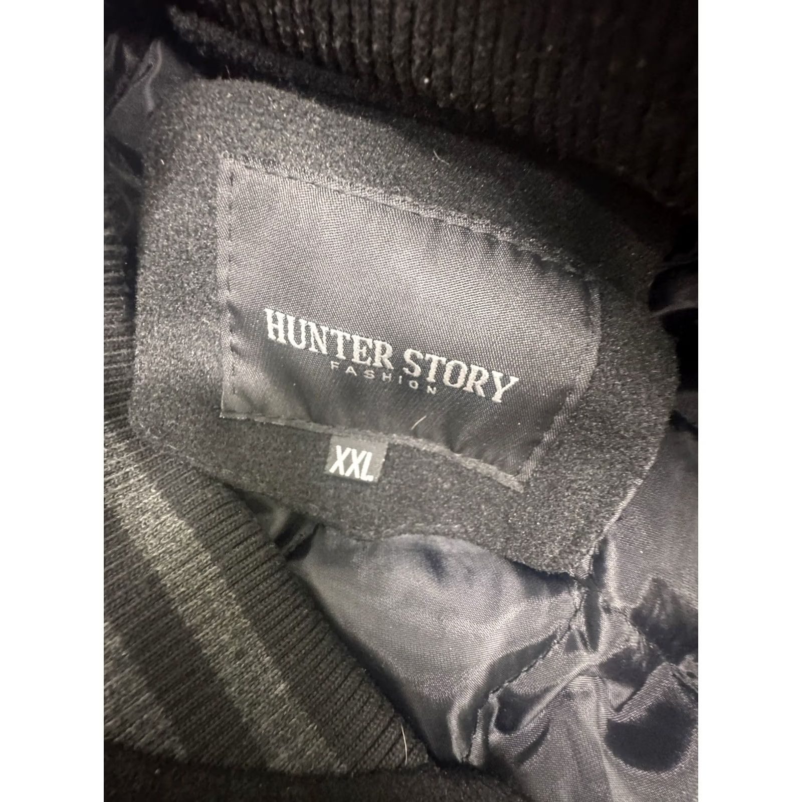 Hunter Hunter Story Varsity Jacket Black XXL Embroidered Logo Casual Mens Size US XXL / EU 58 / 5 - 4 Thumbnail