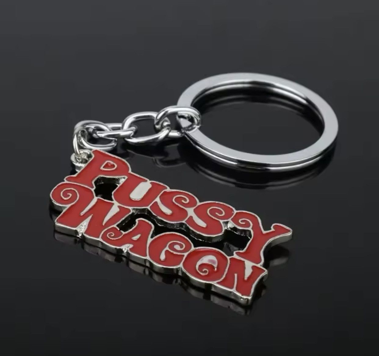 Vintage PXSSY WAGON Letter Metal Enamel Keychains Size ONE SIZE - 1 Thumbnail