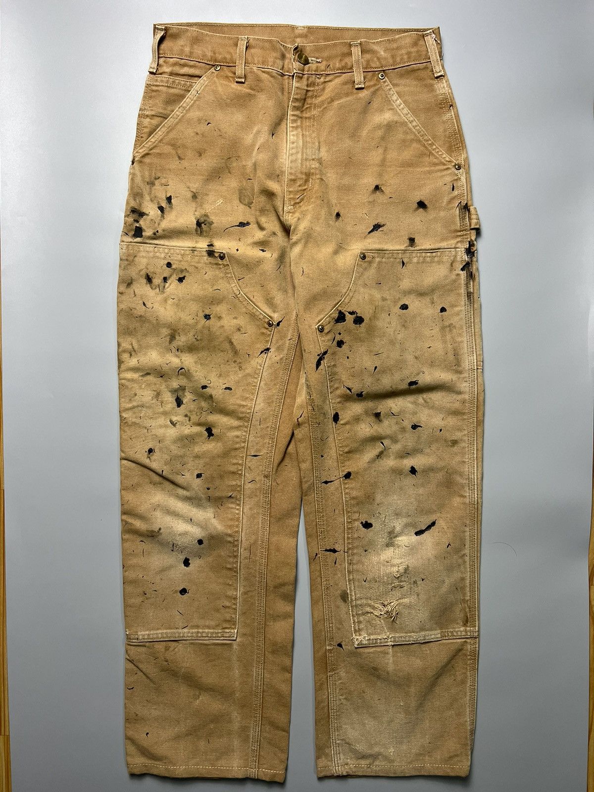 Carhartt × Vintage Vintage 1990s Carhartt DoubleKnee Paint Splatter Size US 30 / EU 46 - 1 Thumbnail