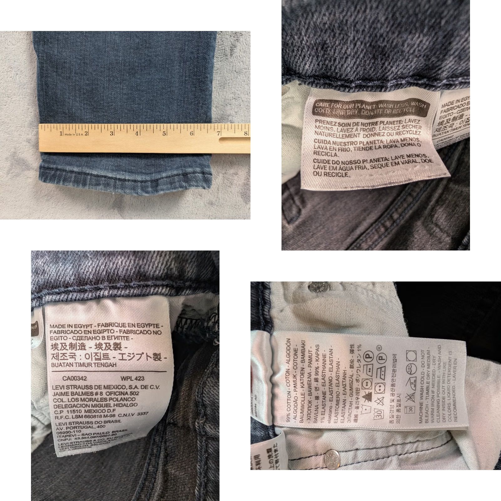 Levi's Levi's 502 Jeans Regular Taper Men's 34 Dark Wash Denim 5-Pocket Zip Button Mid Rise 30 Inseam City USA Retro Band 90s 80s Size US 34 / EU 50 - 9 Thumbnail
