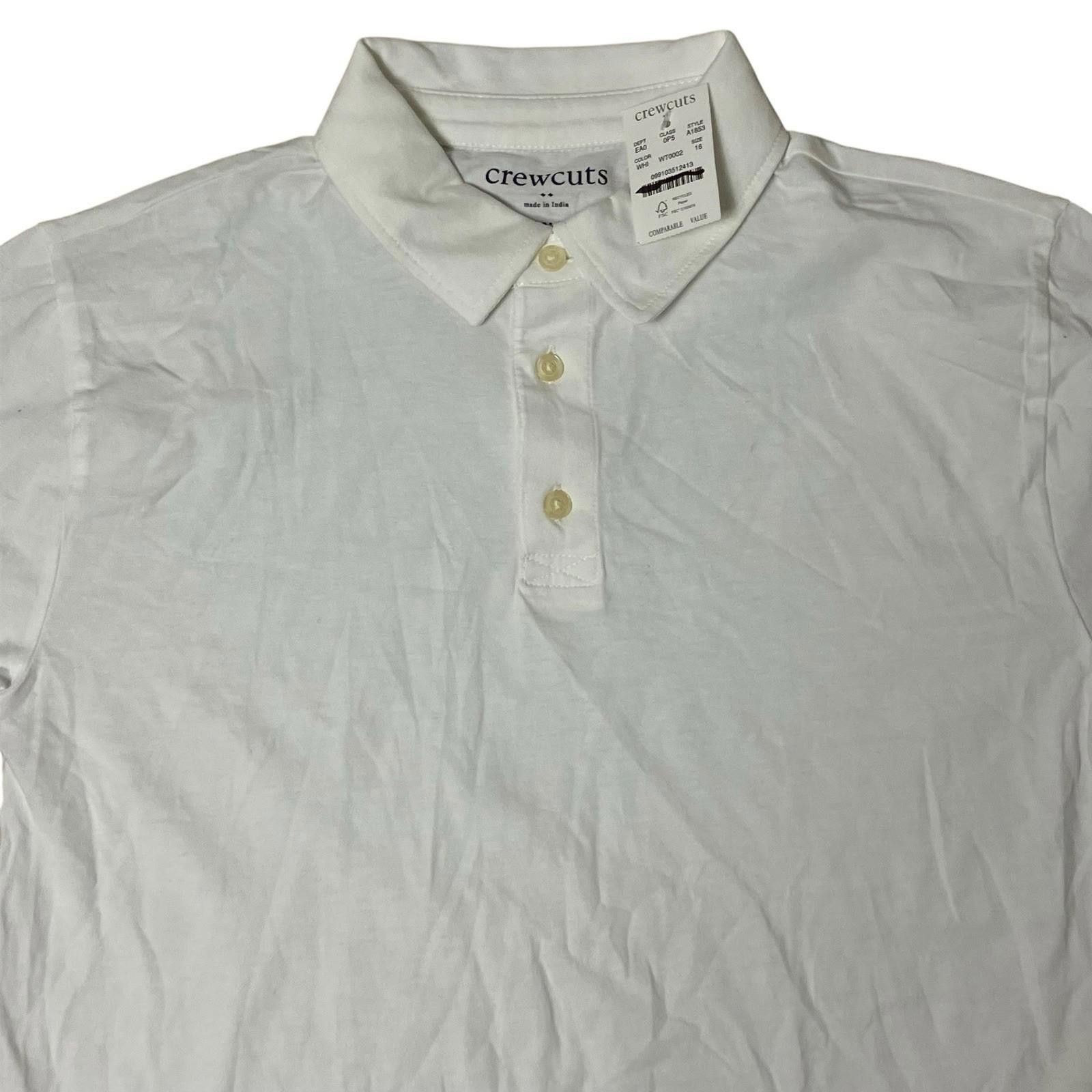 Designer Crewcuts Boys 16 White Polo Cotton Preppy Casual A1853 Size US XXS / EU 40 - 7 Thumbnail