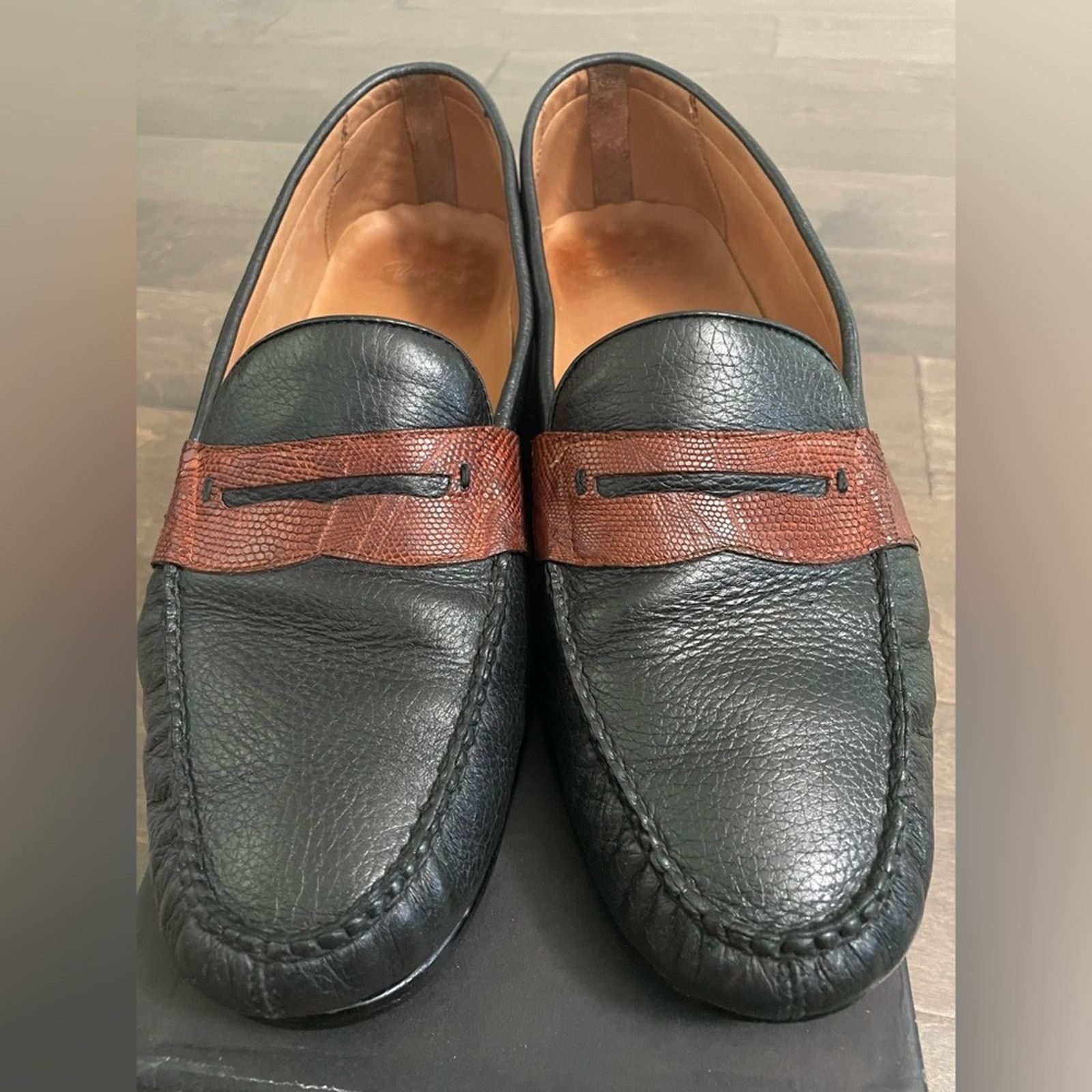 Alan Paine Alan Payne Wellesley II Black Genuine Lizard Loafers Men 12 Size US 12 / EU 45 - 3 Thumbnail