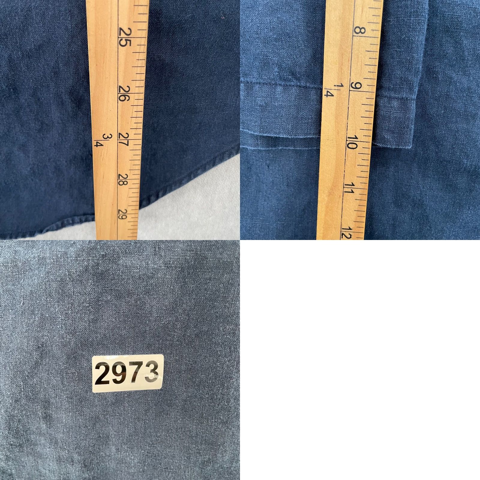 Polo Ralph Lauren VINTAGE Polo Ralph Lauren Shirt Adult XL Blue Linen Button-Up Short Sleeve Mens Size US XL / EU 56 / 4 - 8 Thumbnail