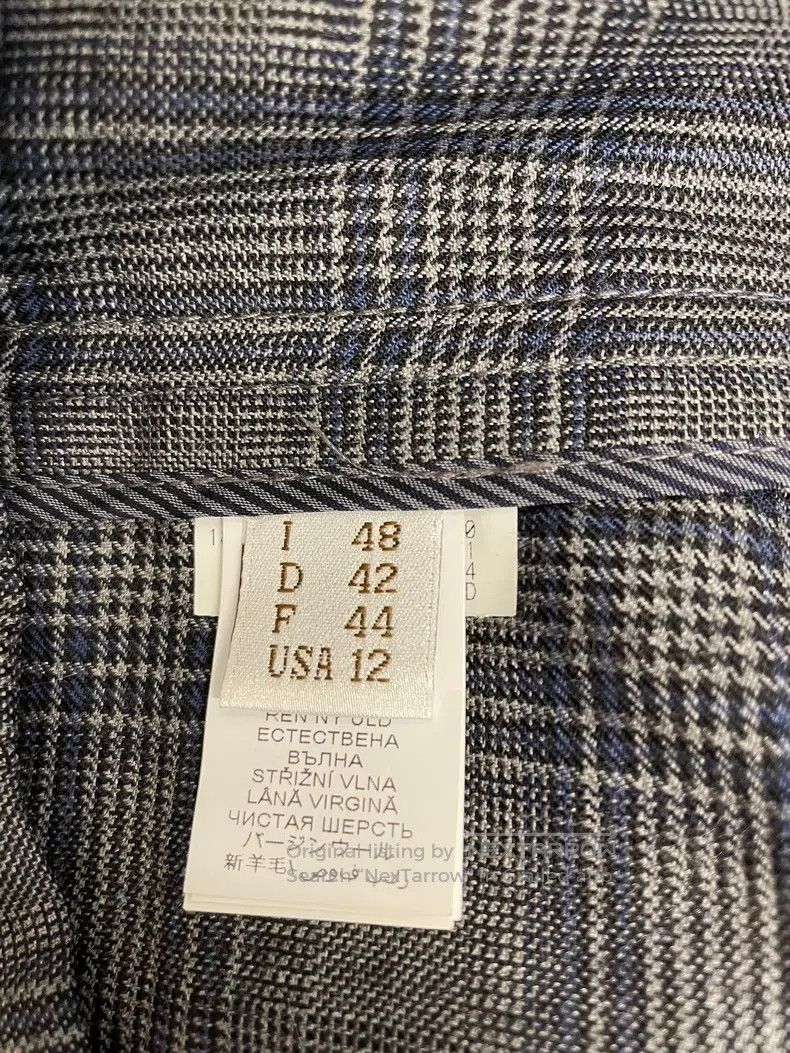 Brunello Cucinelli Brunello Cucinelli Gray Blue Plaid Beaded New Wool Trouser Size US 32 / EU 48 - 6 Thumbnail