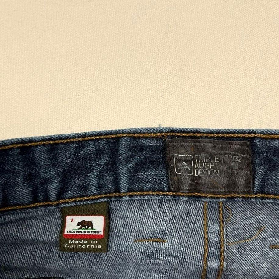 Vintage TAD Intercept Jeans Mens 31 x 31 Blue Dark Wash Denim Button Zip Belt Loops 5-Pocket Regular Rise Straight Pants Jeans Size US 31 - 2 Thumbnail