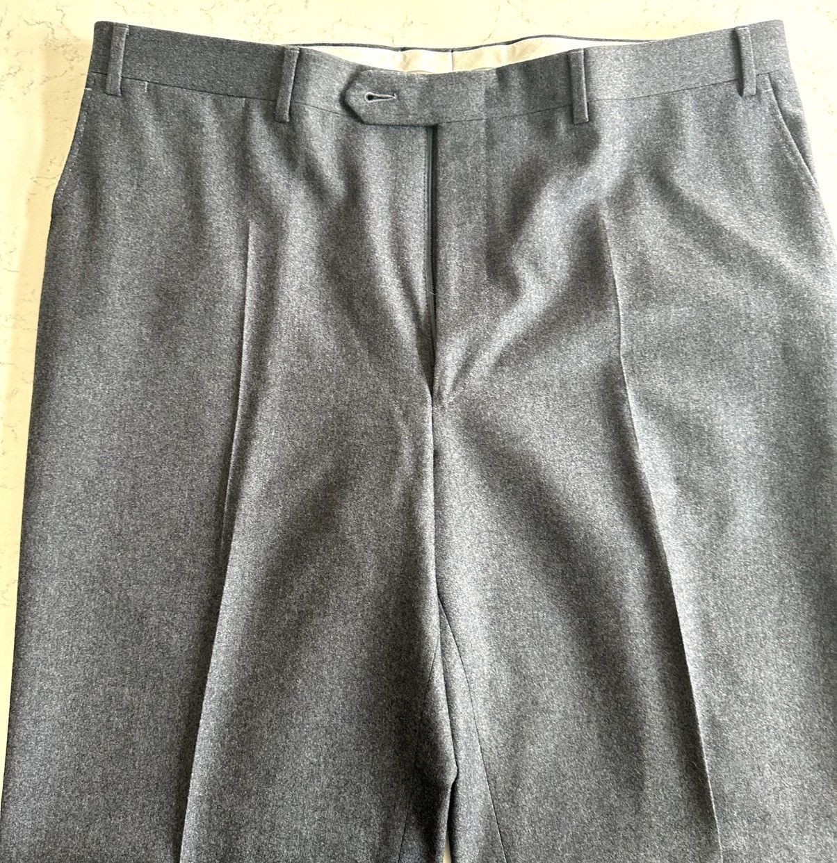 Canali Canali Blue Wool Dress Trousers – Size 38 (EU 56) Size 38R - 2 Thumbnail