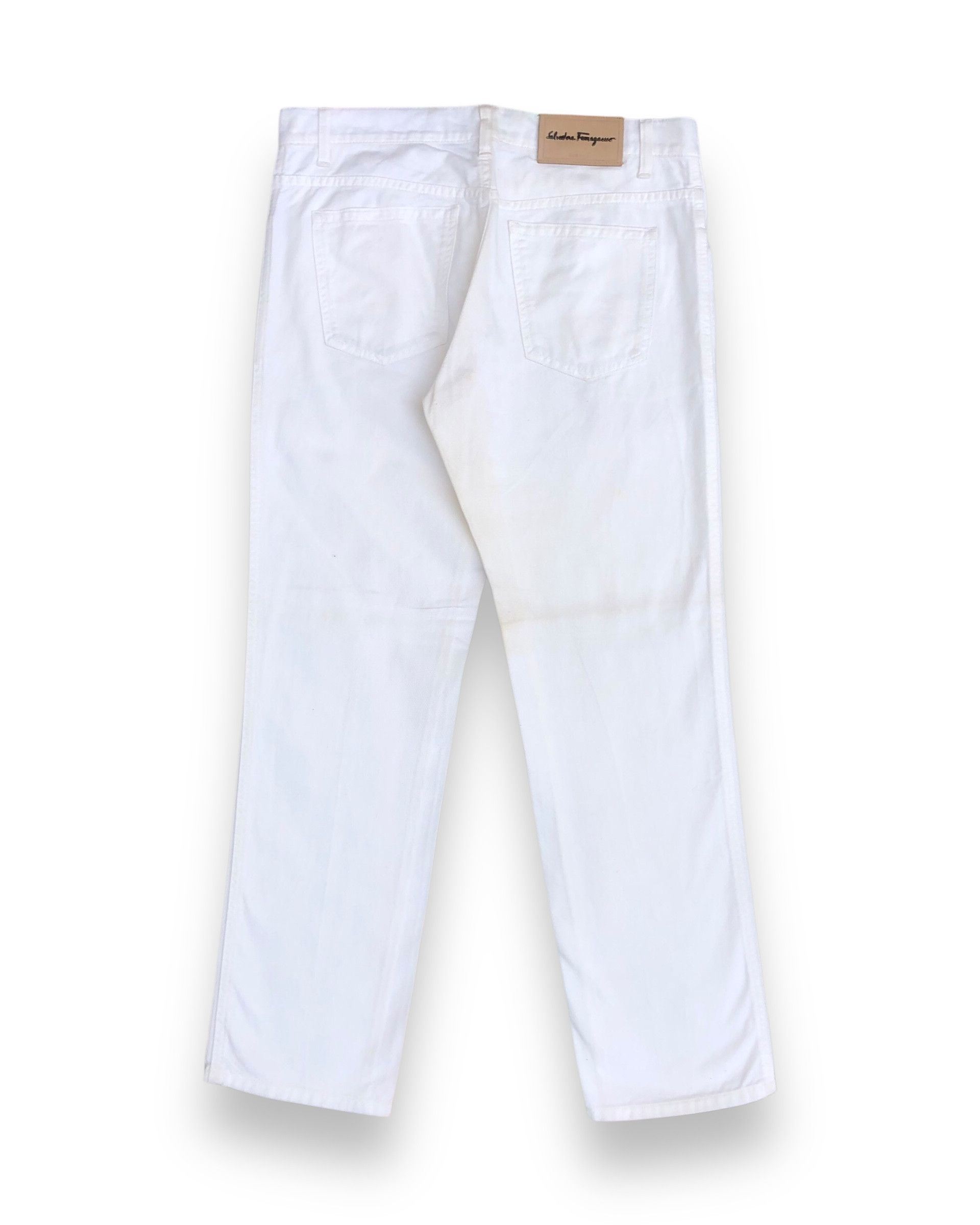 Salvatore Ferragamo 2000s Salvatore Ferragamo White Jeans Size US 31 - 2 Thumbnail
