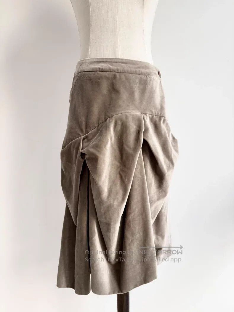 Vivienne Westwood Vivienne Westwood Beige Brown Irregular Cut Velvet Skirt Size 26" / US 2 / IT 38 - 8 Thumbnail