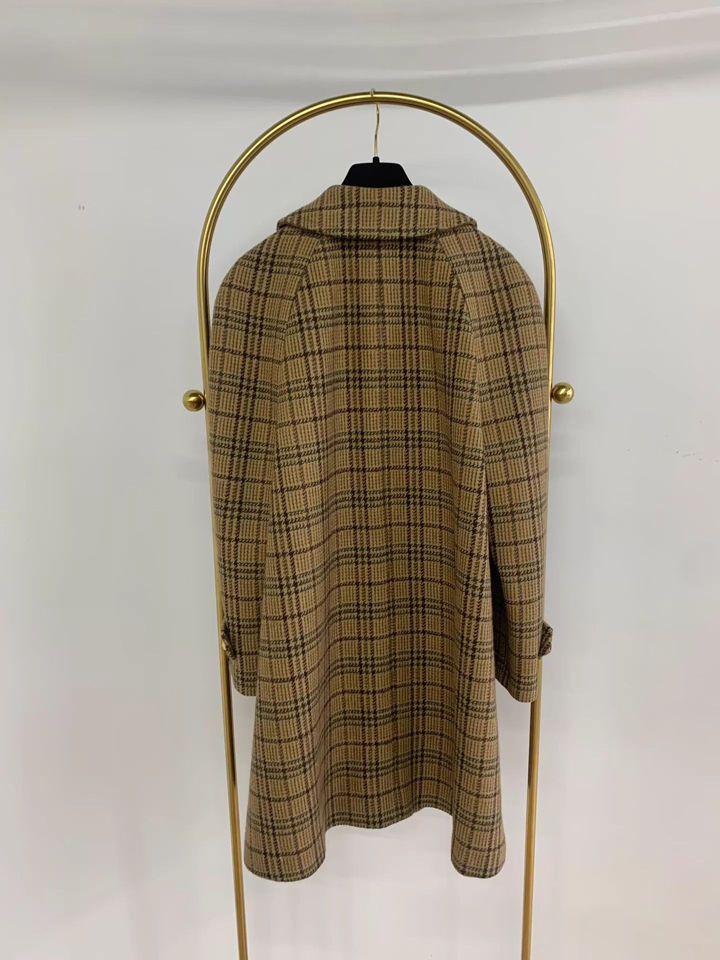 Celine Celine Wool Check Overcoat 38 Like New Size XS / US 0-2 / IT 36-38 - 3 Thumbnail