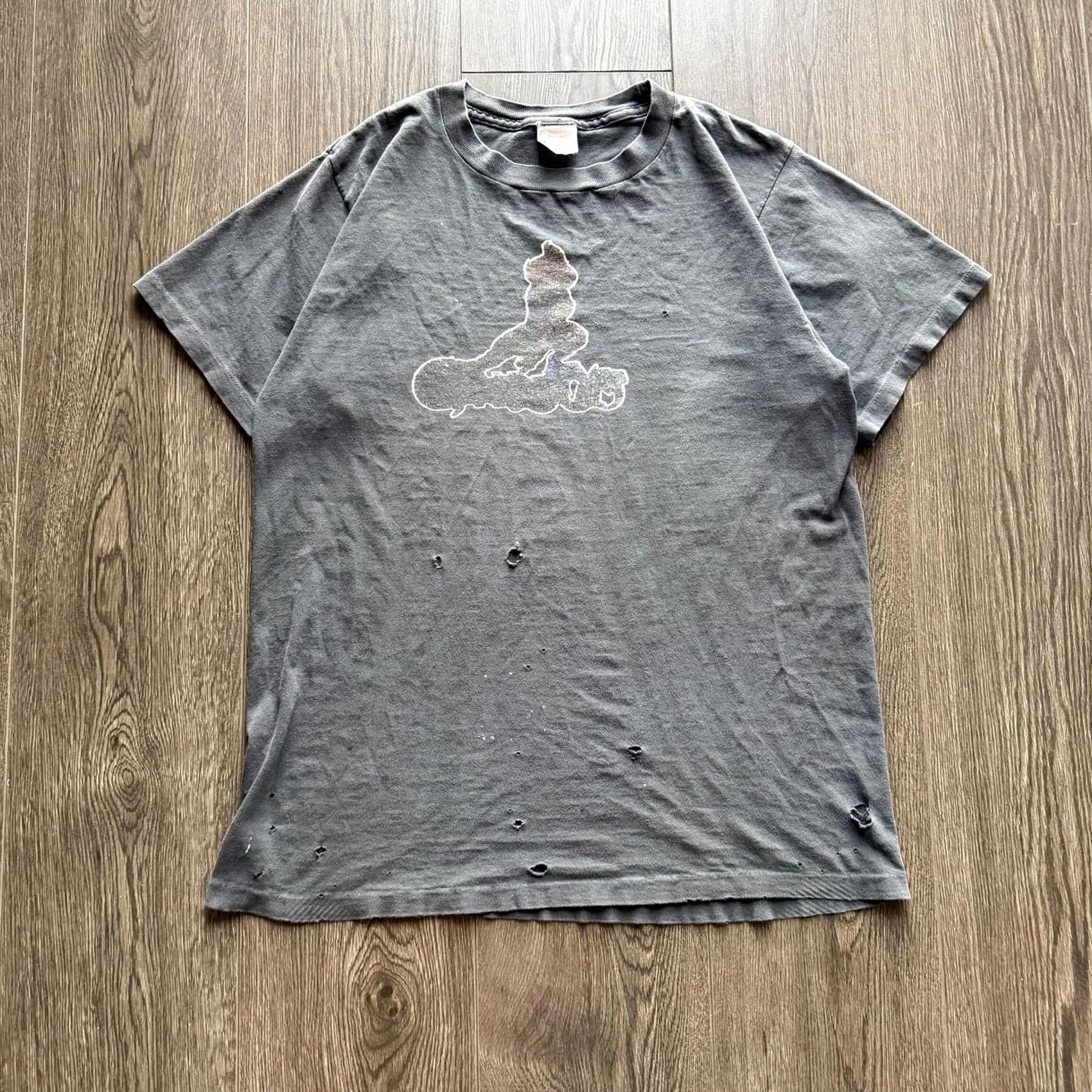 Silhouette Vintage Thundercats Shirt Large Gray Silhouette Grunge Tee Made USA Mens T-Shirt Short Sleeve Crew Neck Graphic Print 100% Cotton Vintage 815 Size US L / EU 52-54 / 3 - 3 Thumbnail
