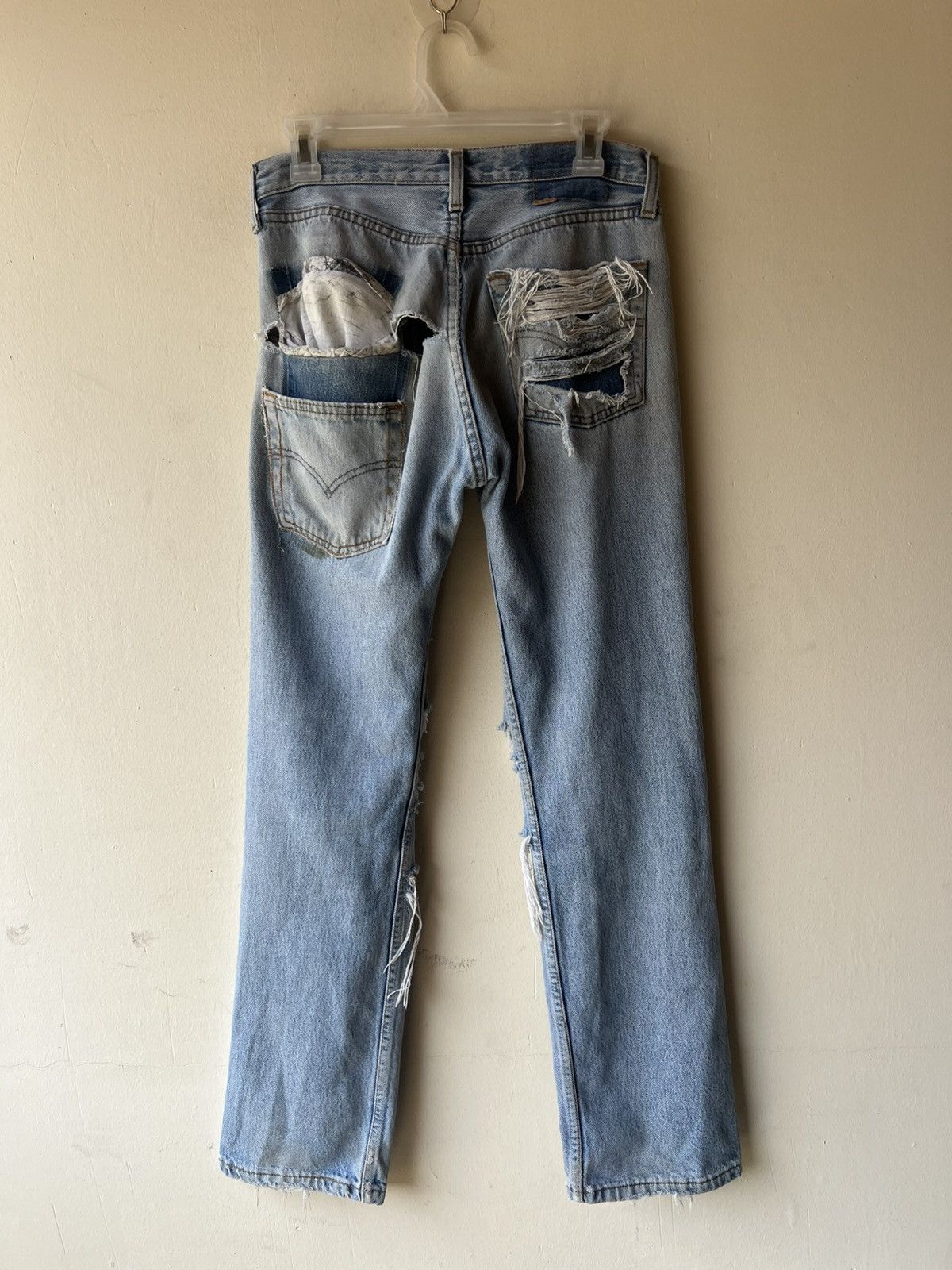 Vinti Andrews Vinti Andrews X Levi’s 501 Trashed Distressed Denim Jeans Size US 30 / EU 46 - 22 Thumbnail