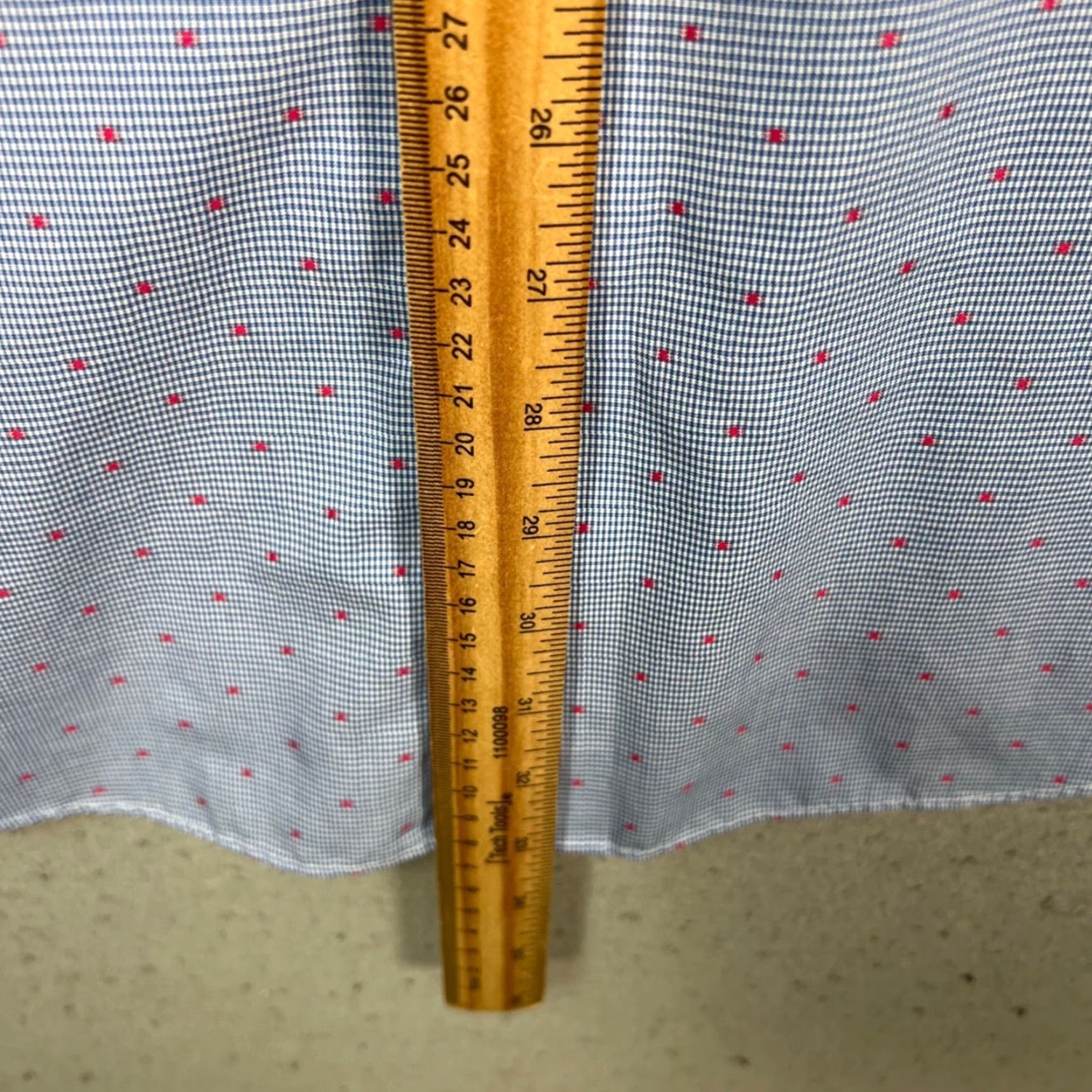 Banana Republic Banana Republic Mens Large Grant Fit Long-Sleeve Shirt Non-Iron Light Blue Dress Shirt Casual Business Slim Check Blue Button Cuff Mens Size US L / EU 52-54 / 3 - 7 Thumbnail