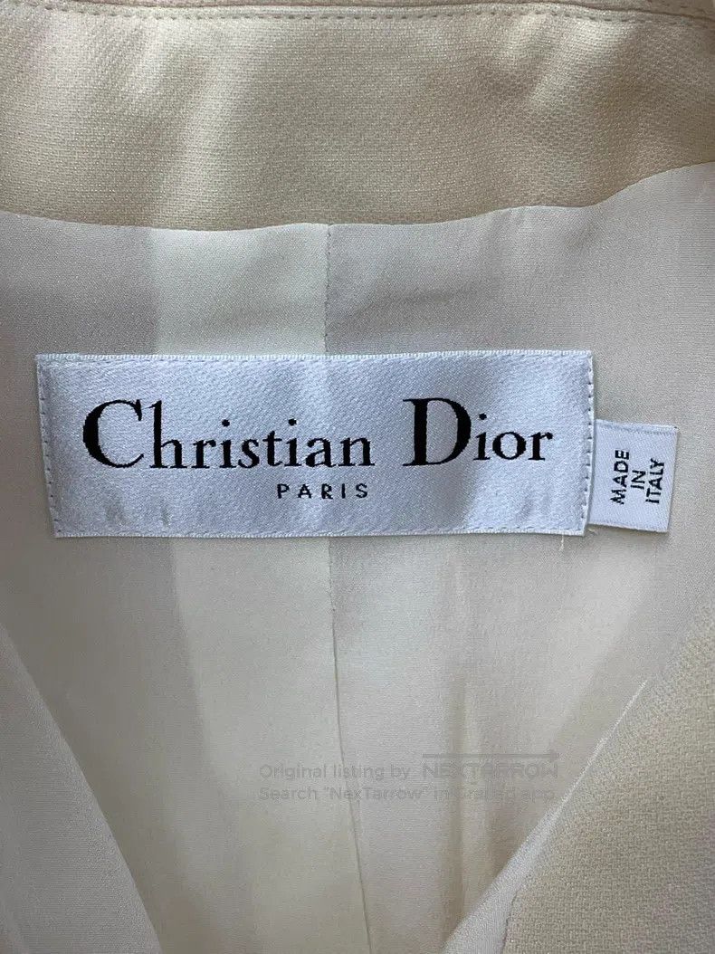 Dior Dior Beige silk and wool suit jacket Size XS / US 0-2 / IT 36-38 - 4 Thumbnail