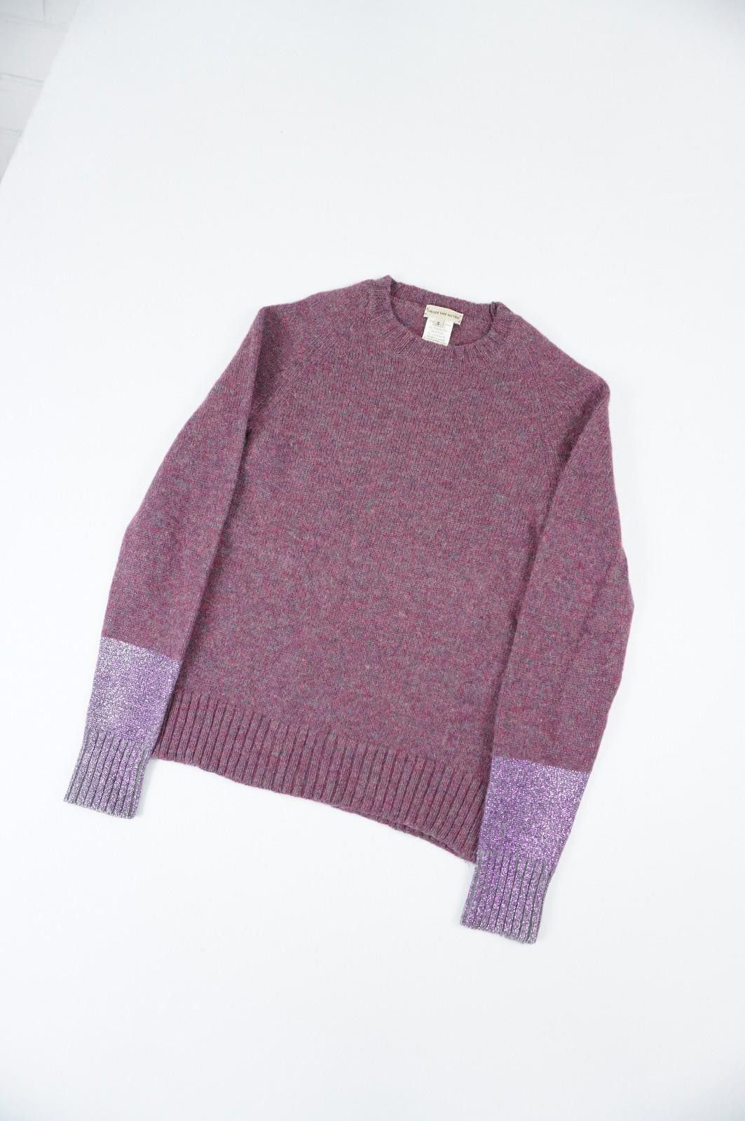Dries Van Noten DRIES VAN NOTEN Late 90s Wool Blend Metallic Cuff Jumper Size S / US 4 / IT 40 - 3 Thumbnail