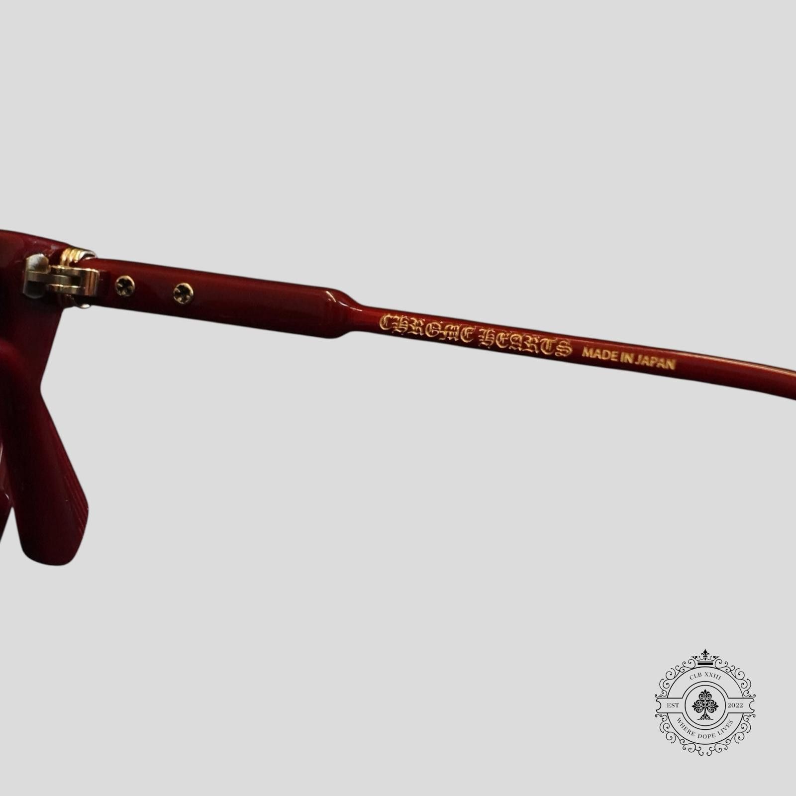 Chrome Hearts Chrome Hearts Stifflins Glasses in Red/Gold Size ONE SIZE - 5 Thumbnail