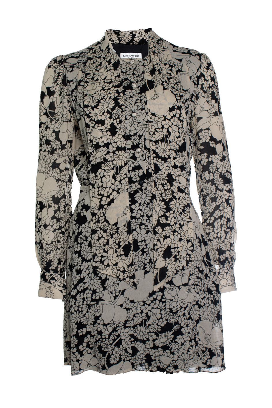 Saint Laurent Paris Saint laurent, floral print dress with buttons Size S / US 4 / IT 40 - 5 Thumbnail