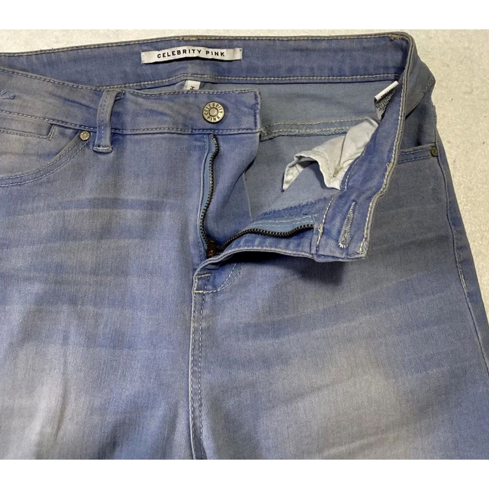 Vintage VINTAGE Celebrity Pink Jeans High Rise Skinny Women's Size 7x28 Blue 28-12 Denim Slim Zip Machine Washable All Seasons Womens Size 28" / US 6 / IT 42 - 3 Thumbnail