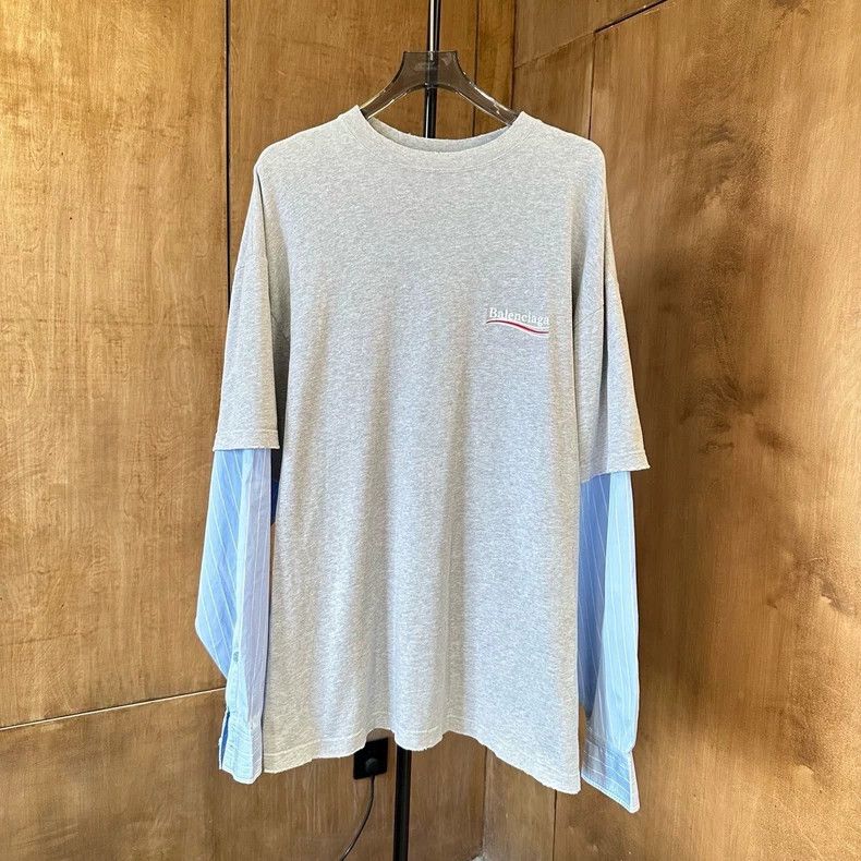 Balenciaga Balenciaga Cola sea wave embroidery fake two-piece splicin Size US XS / EU 42 / 0 - 1 Thumbnail