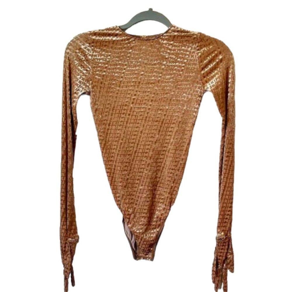 Designer CT606 Skims NWT Velvet Gloved Chai Logo Bodysuit XXS Size XXS / US 00 / IT 34 - 2 Thumbnail