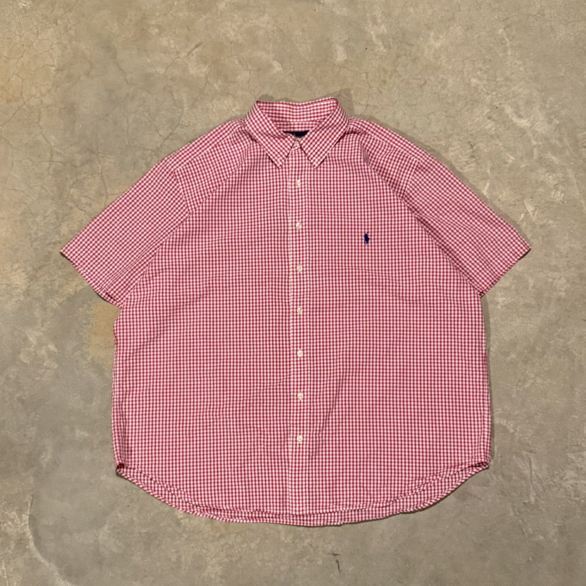 Polo Ralph Lauren Seersucker Pony Oversized Button Up Shirt