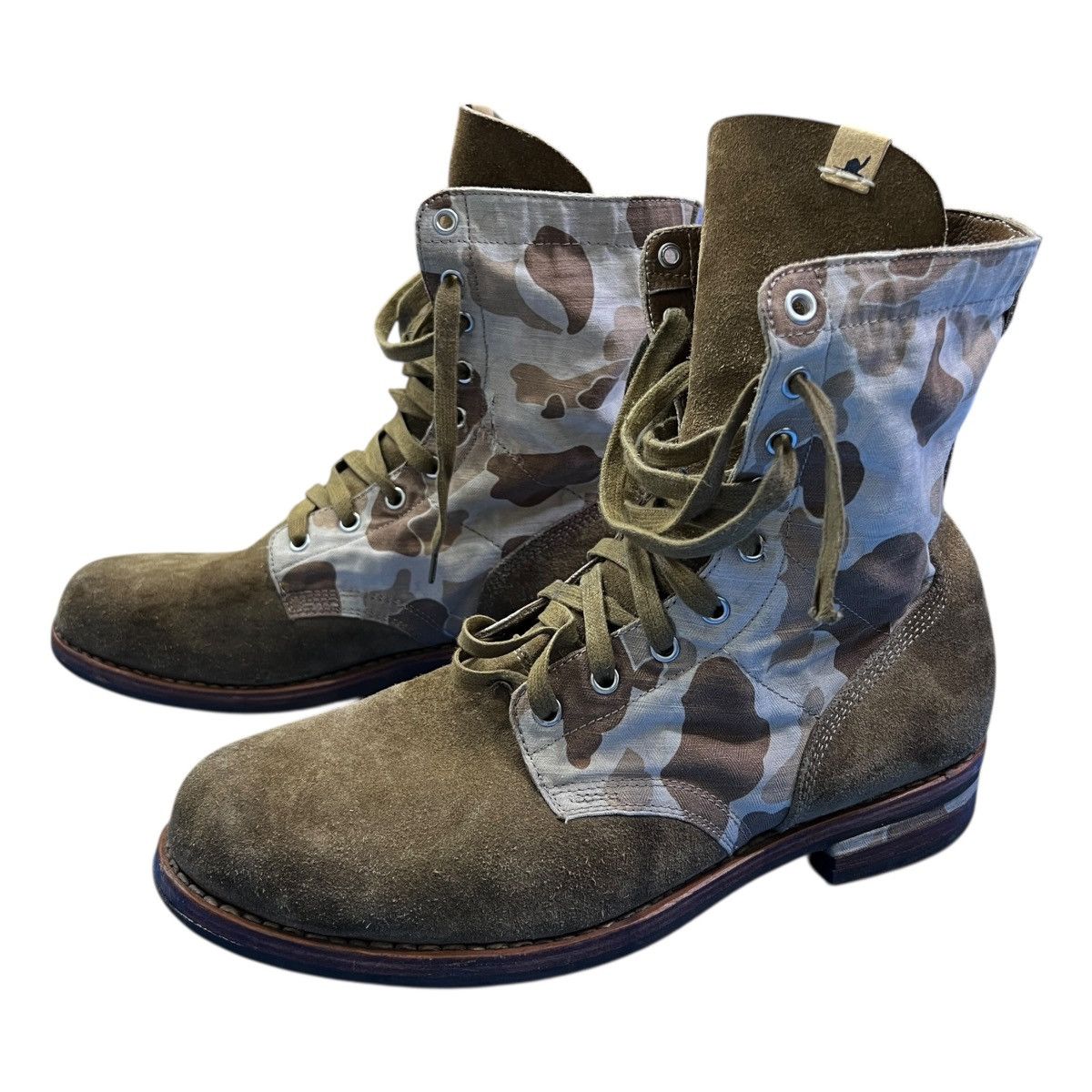 Visvim Visvim 15SS Wallace Boots Folk HighTop Camouflage Army Boots Size US 12 / EU 45 - 1 Thumbnail