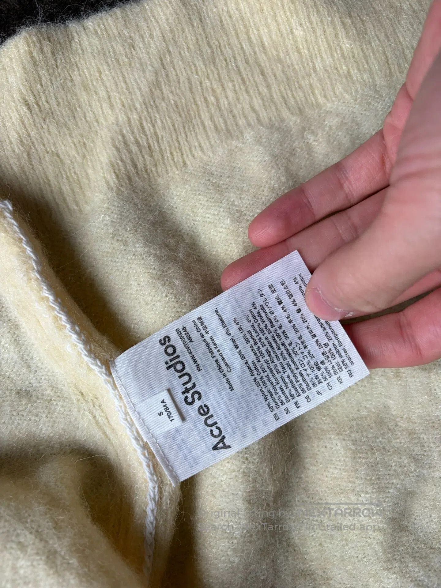 Acne Studios Acne Studios Yellow Cropped Sweater. Size S / US 4 / IT 40 - 4 Thumbnail