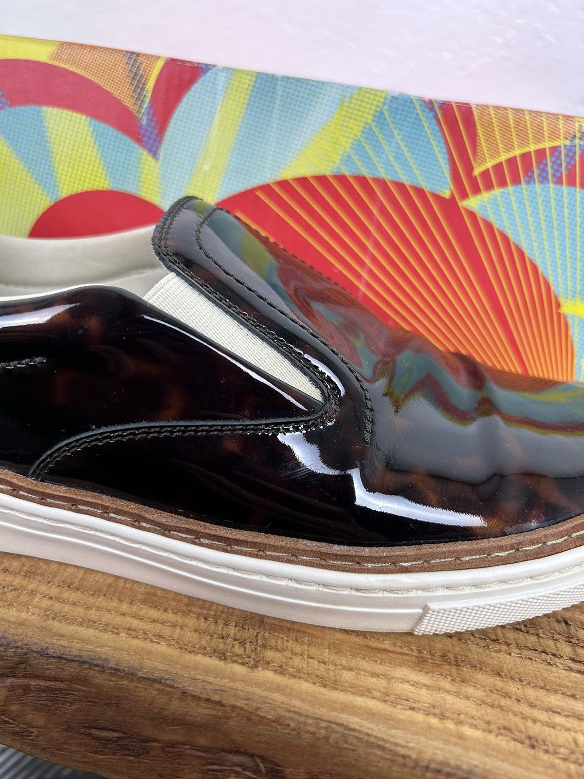 Maison Margiela MM22 Artisanal Maison Margiela Leather Print Slip On Low Top Size US 8 / IT 38 - 9 Thumbnail