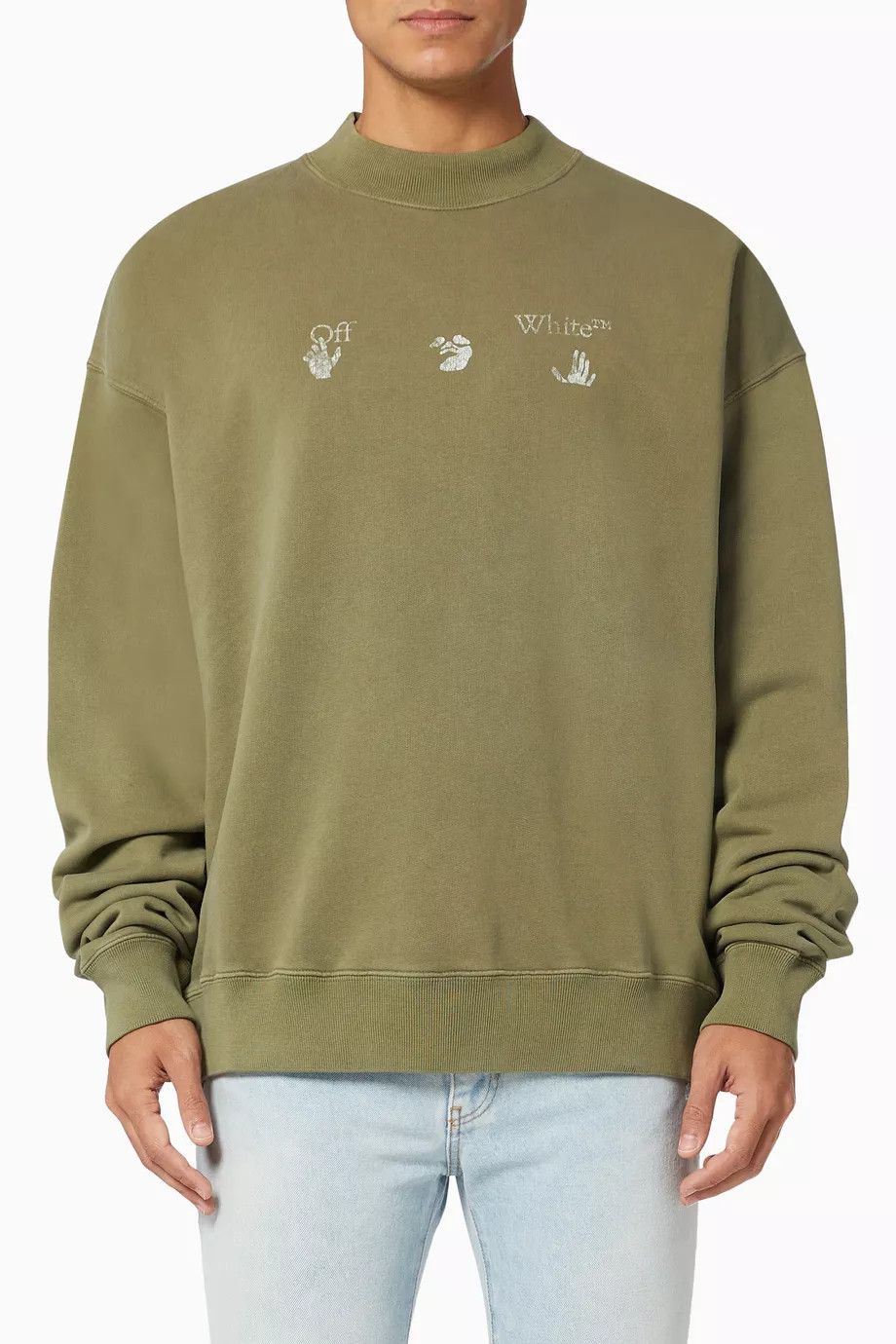 Off-White Vintage Green Big Logo Oversized Skate Sweatshirt Size US S / EU 44-46 / 1 - 2 Thumbnail