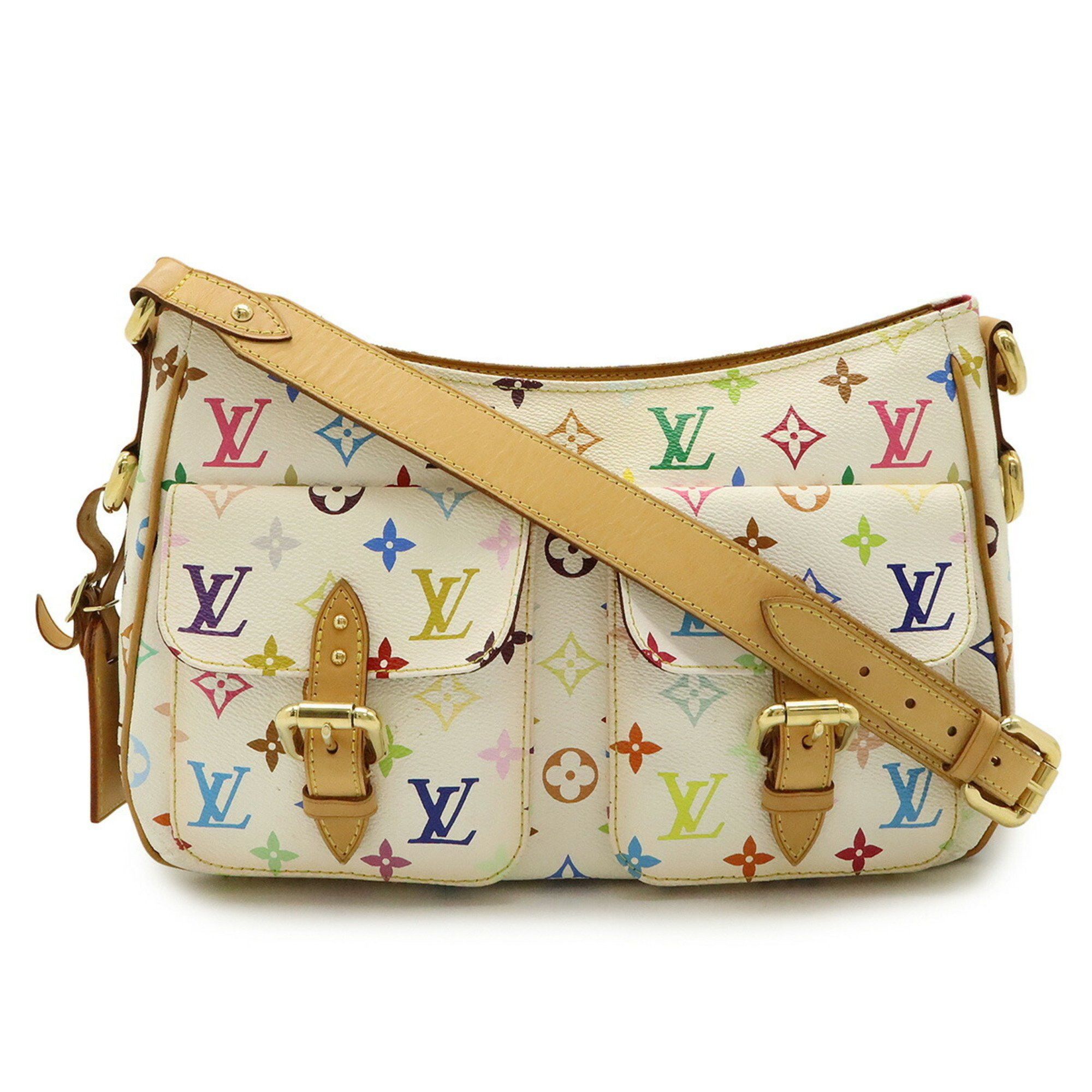 Louis Vuitton LOUIS VUITTON Monogram Multicolore Lodge GM Shoulder Bag in Bron White, M40051 Size ONE SIZE - 1 Thumbnail
