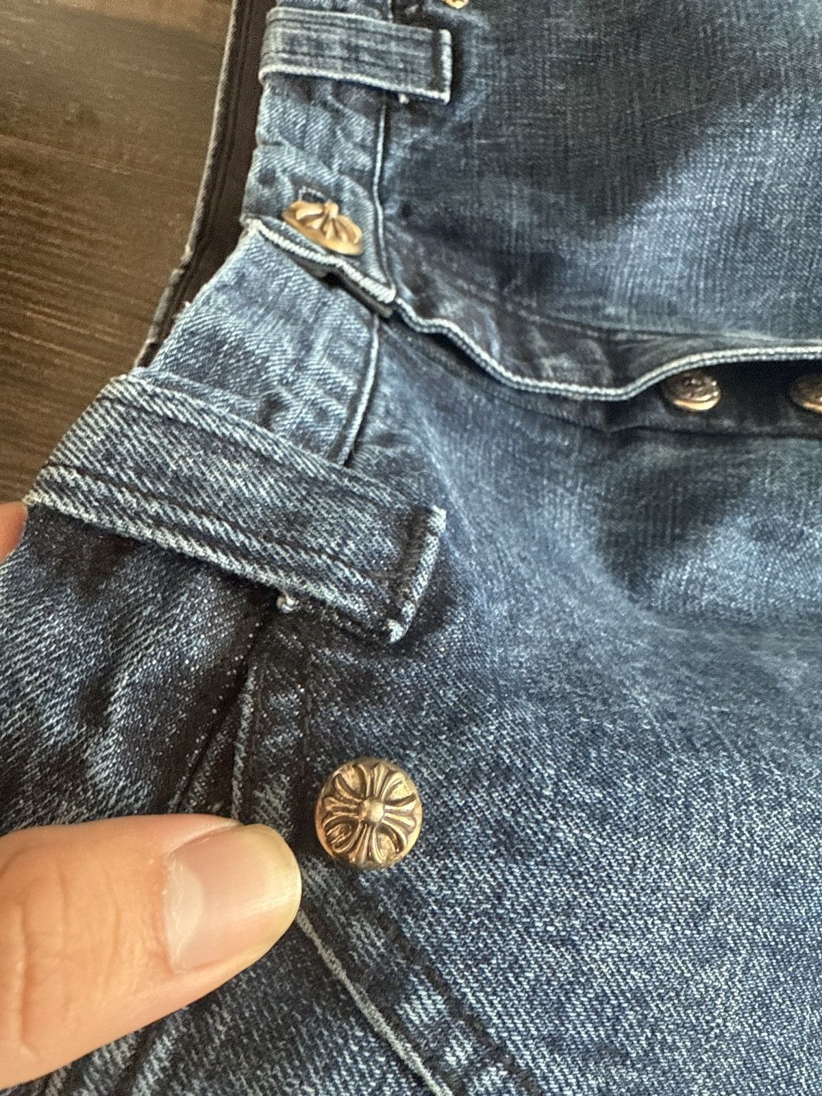 Chrome Hearts Chrome Hearts Straight Leg Blue Jeans Size US 34 / EU 50 - 8 Thumbnail
