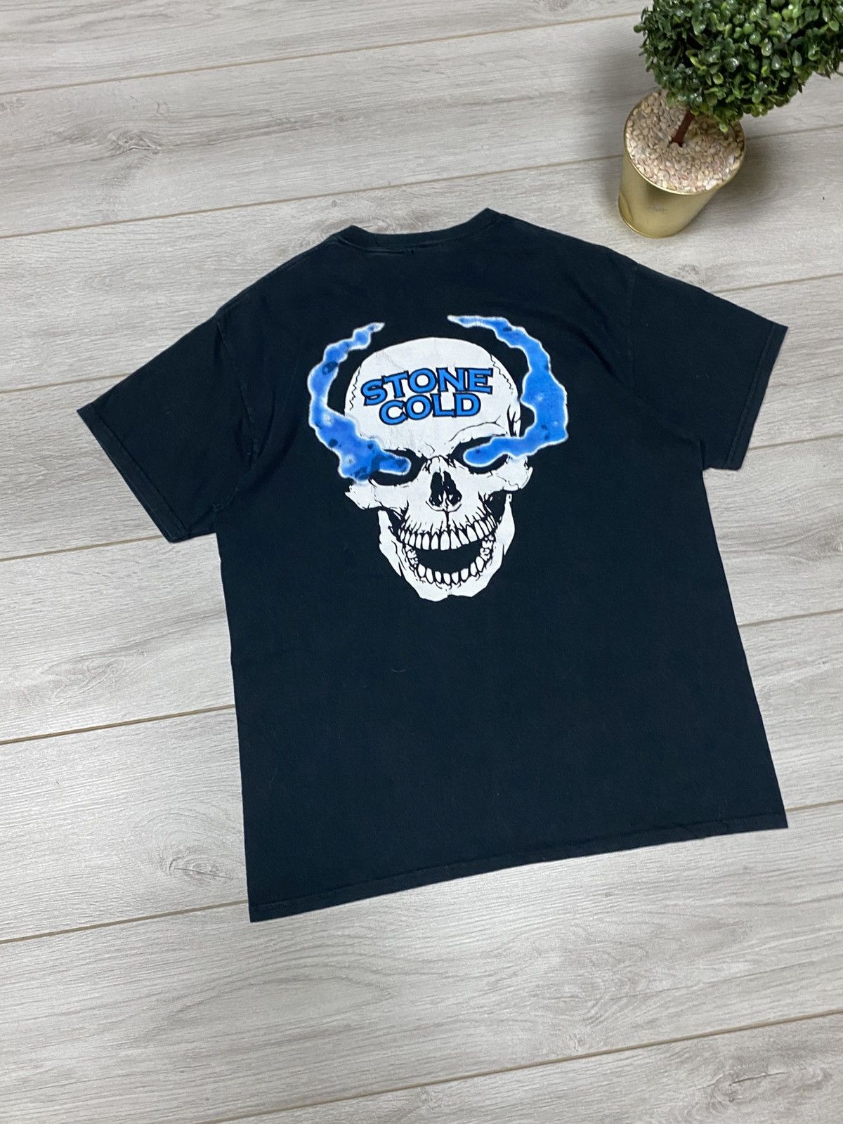 WWF Vintage WWF STONE COLD What Wrestling Skull Tee Shirt Size US L / EU 52-54 / 3 - 9 Thumbnail