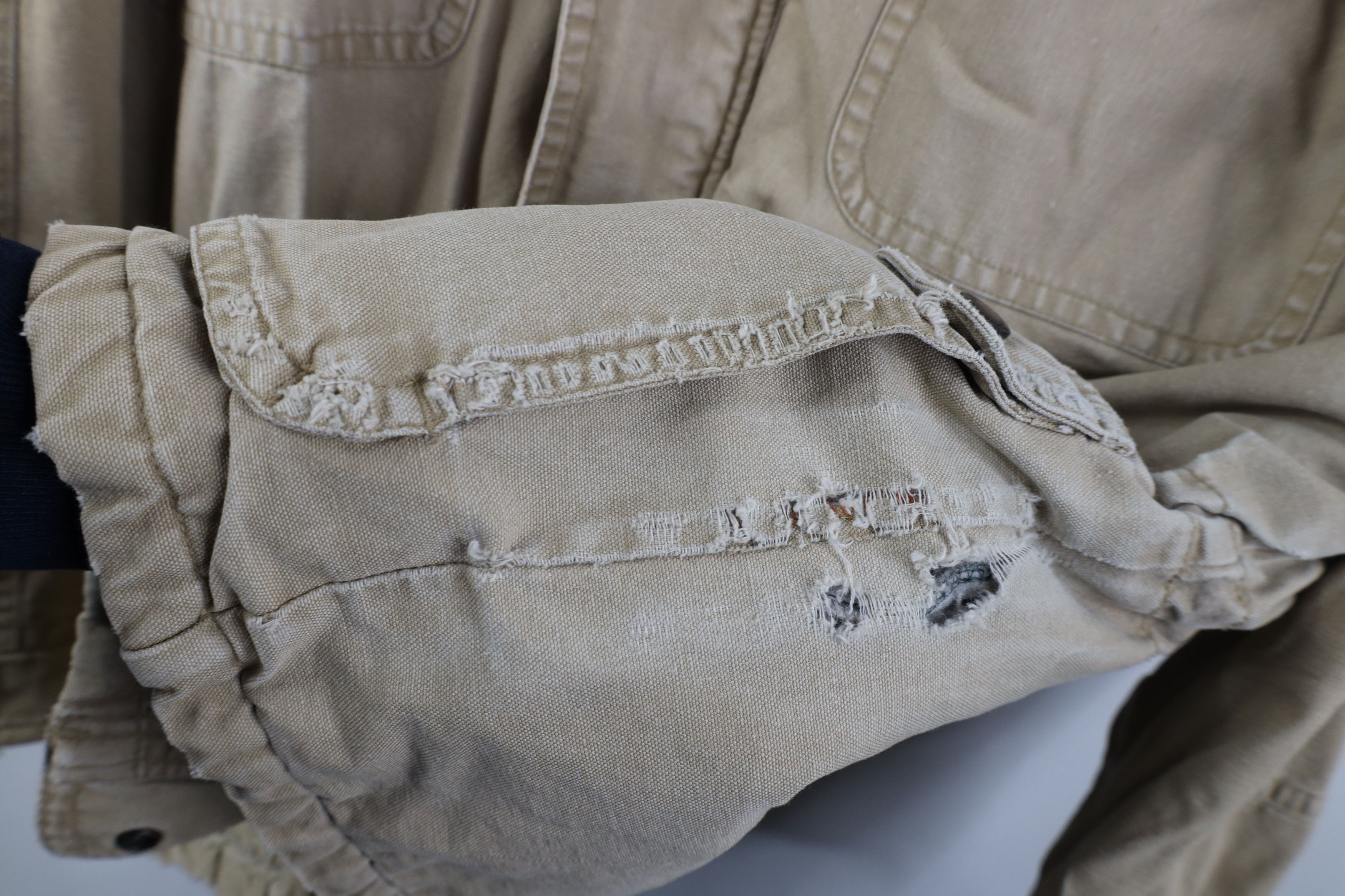 Vintage Vintage 90s Streetwear Flannel Lined Canvas Parka Jacket Size US L / EU 52-54 / 3 - 4 Thumbnail